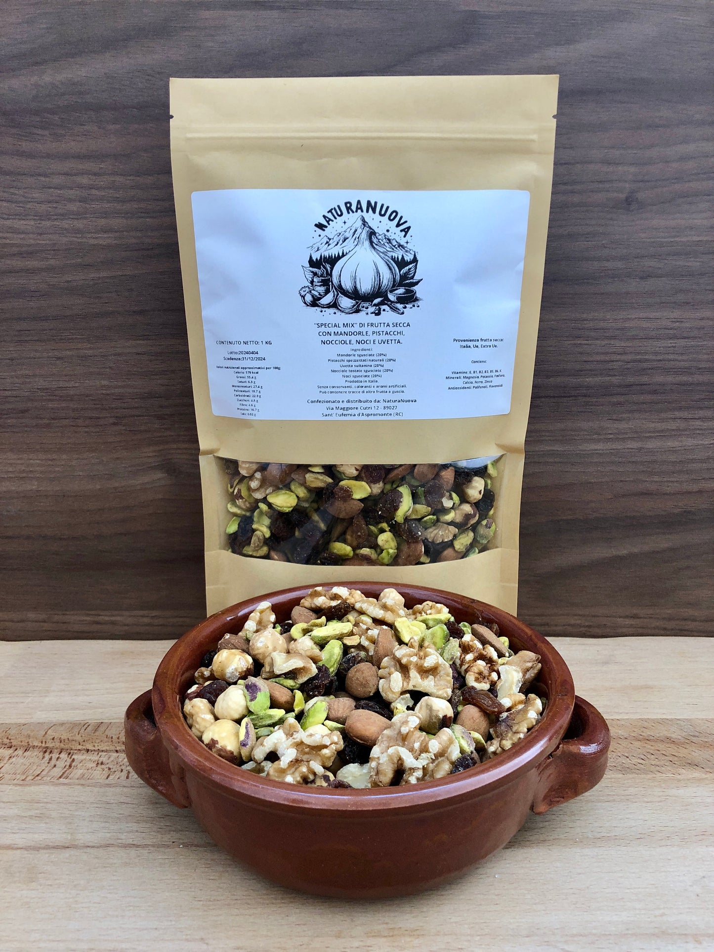 "Special Mix" di Frutta Secca - Pistacchio, Mandorle, Nocciole e Noci - Preparato al Momento dell'Ordine