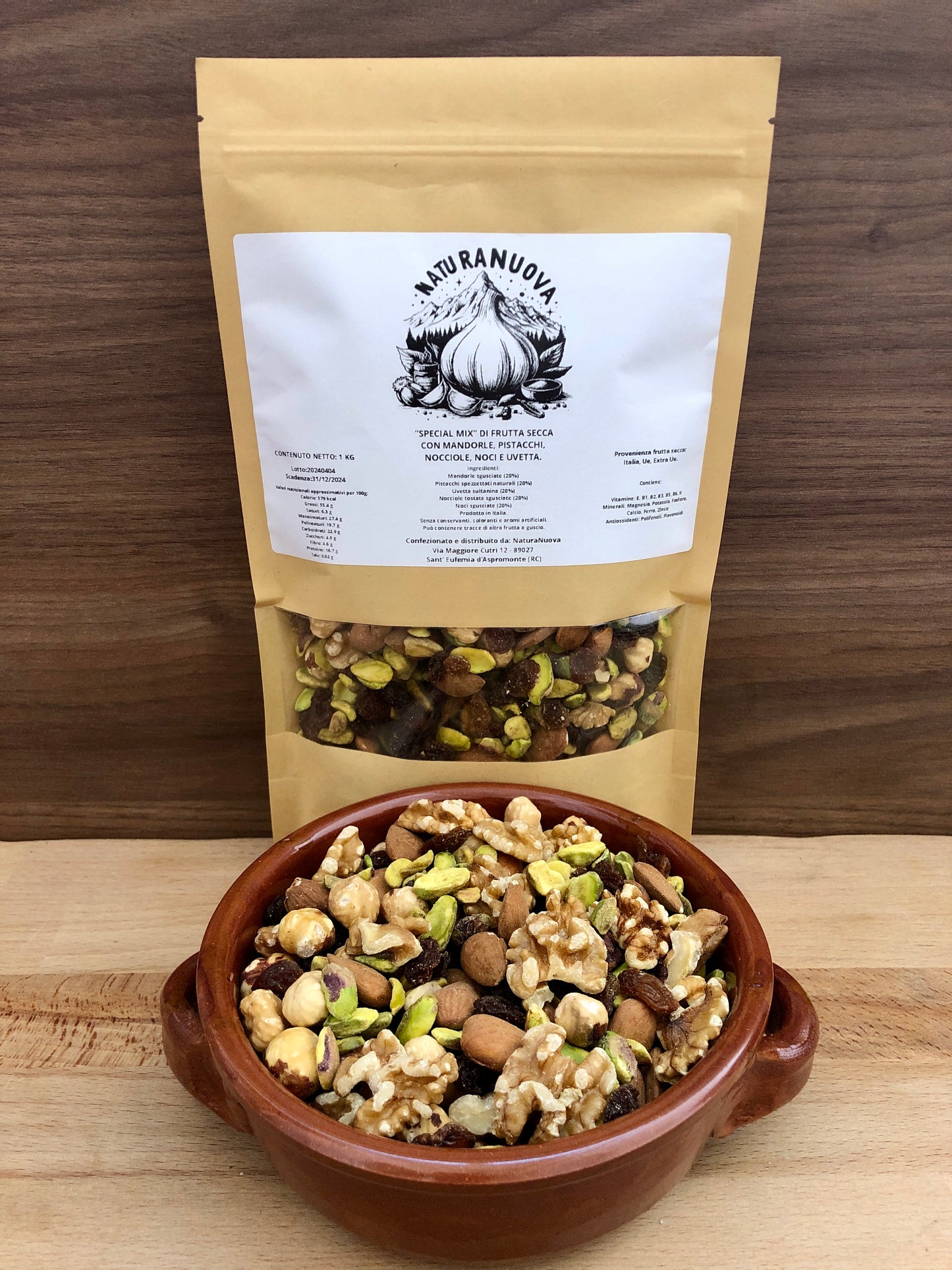 "Special Mix" di Frutta Secca - Pistacchio, Mandorle, Nocciole e Noci - Preparato al Momento dell'Ordine