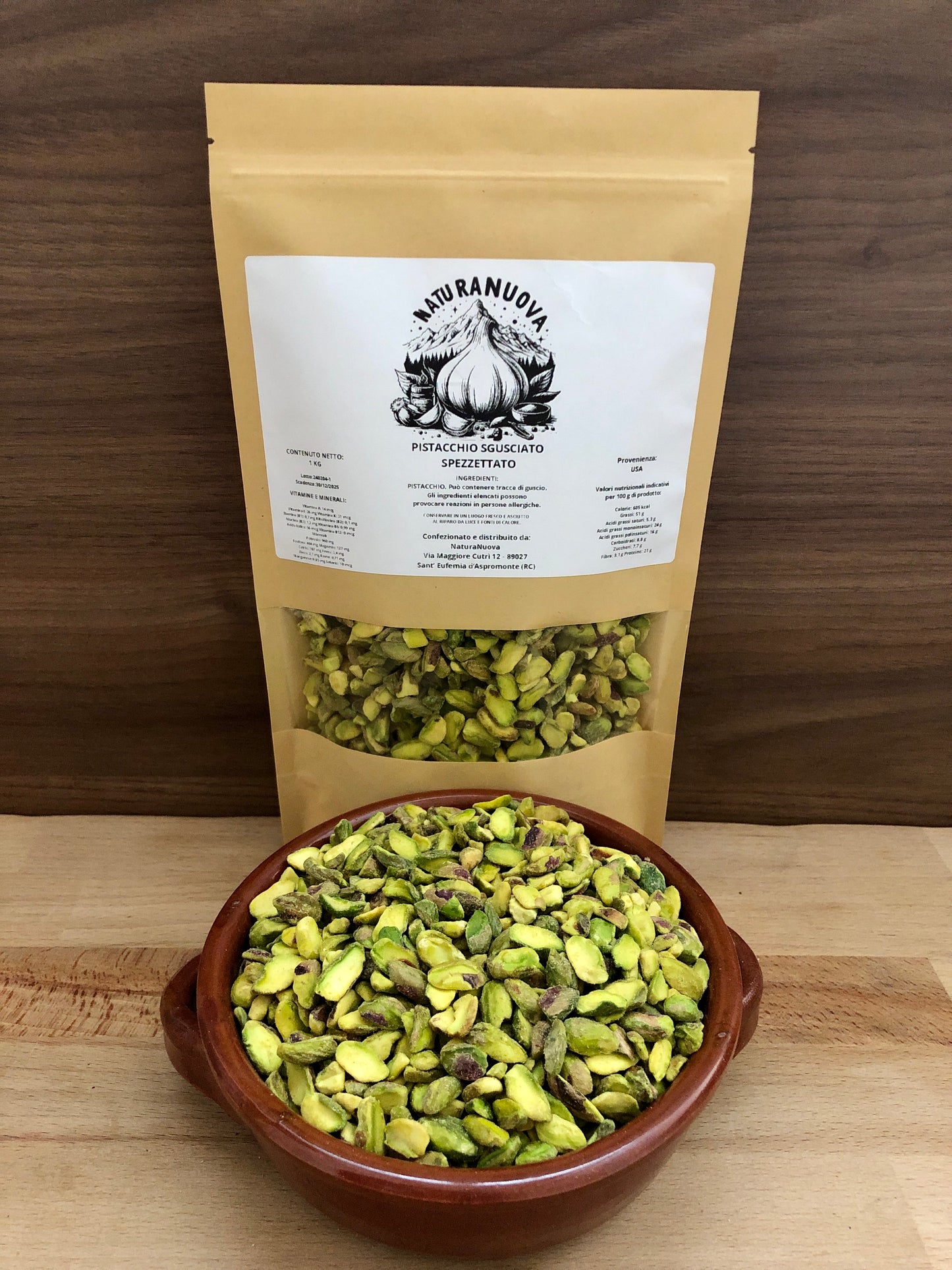 Pistacchio Sgusciato Spezzettato a Metà 1 Kg - Qualità Premium -