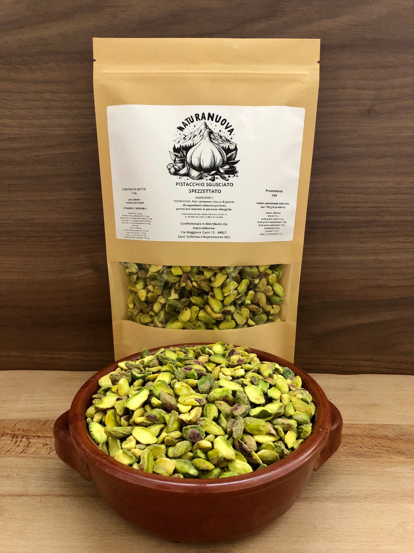 Pistacchio Sgusciato Spezzettato a Metà 1 Kg - Qualità Premium -