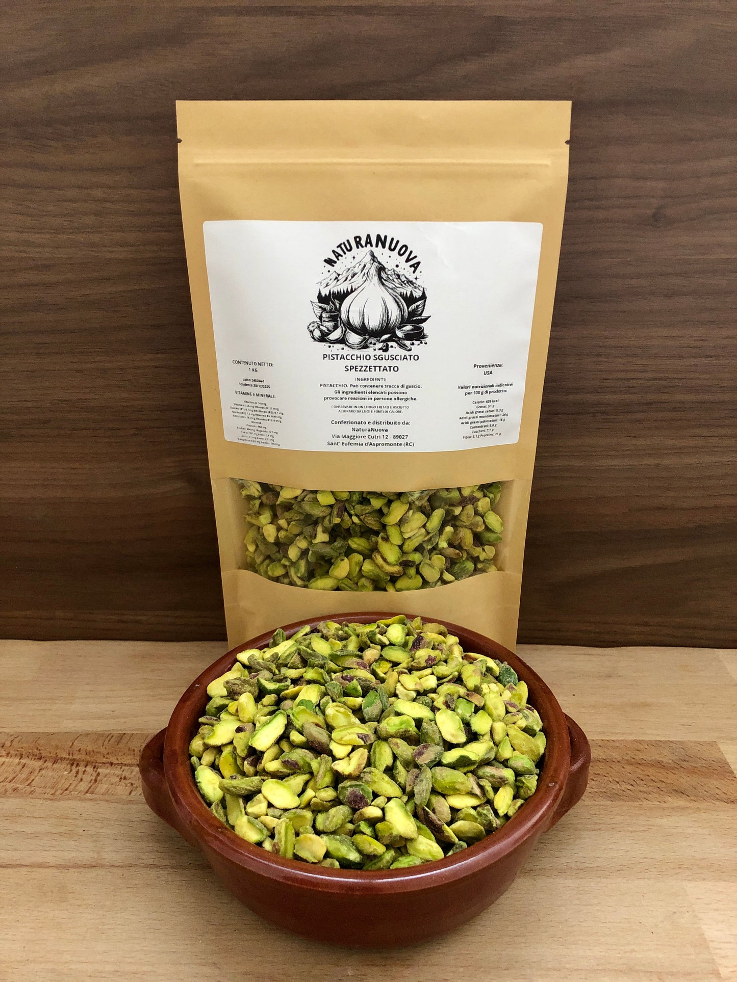 Pistacchio Sgusciato Spezzettato a Metà 1 Kg - Qualità Premium -