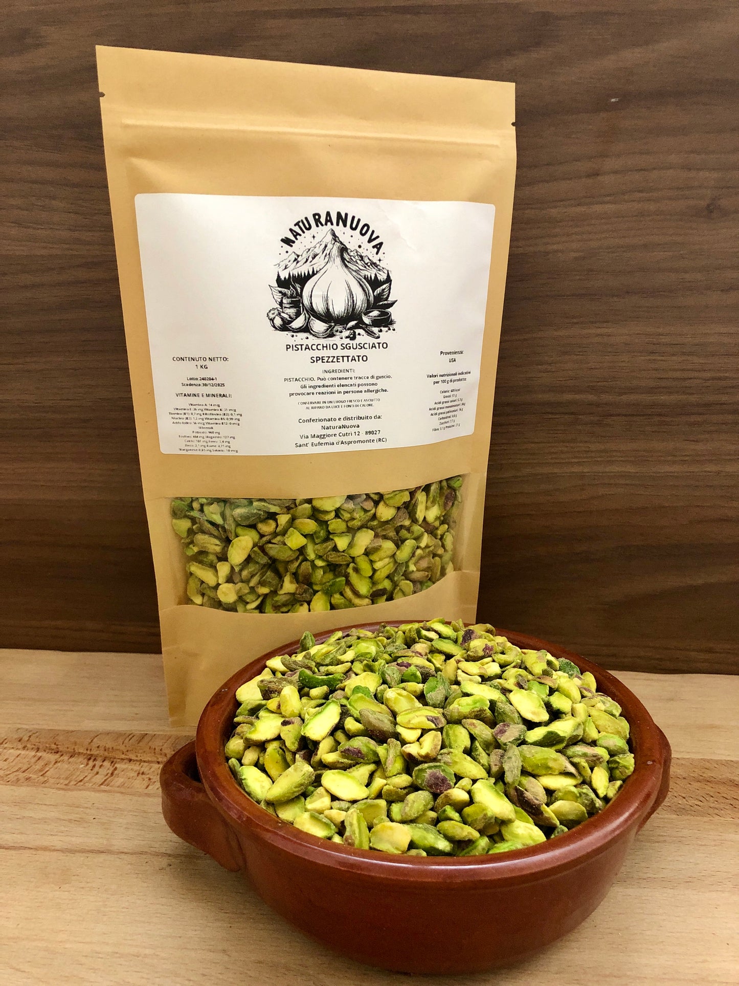 Pistacchio Sgusciato Spezzettato a Metà 1 Kg - Qualità Premium -