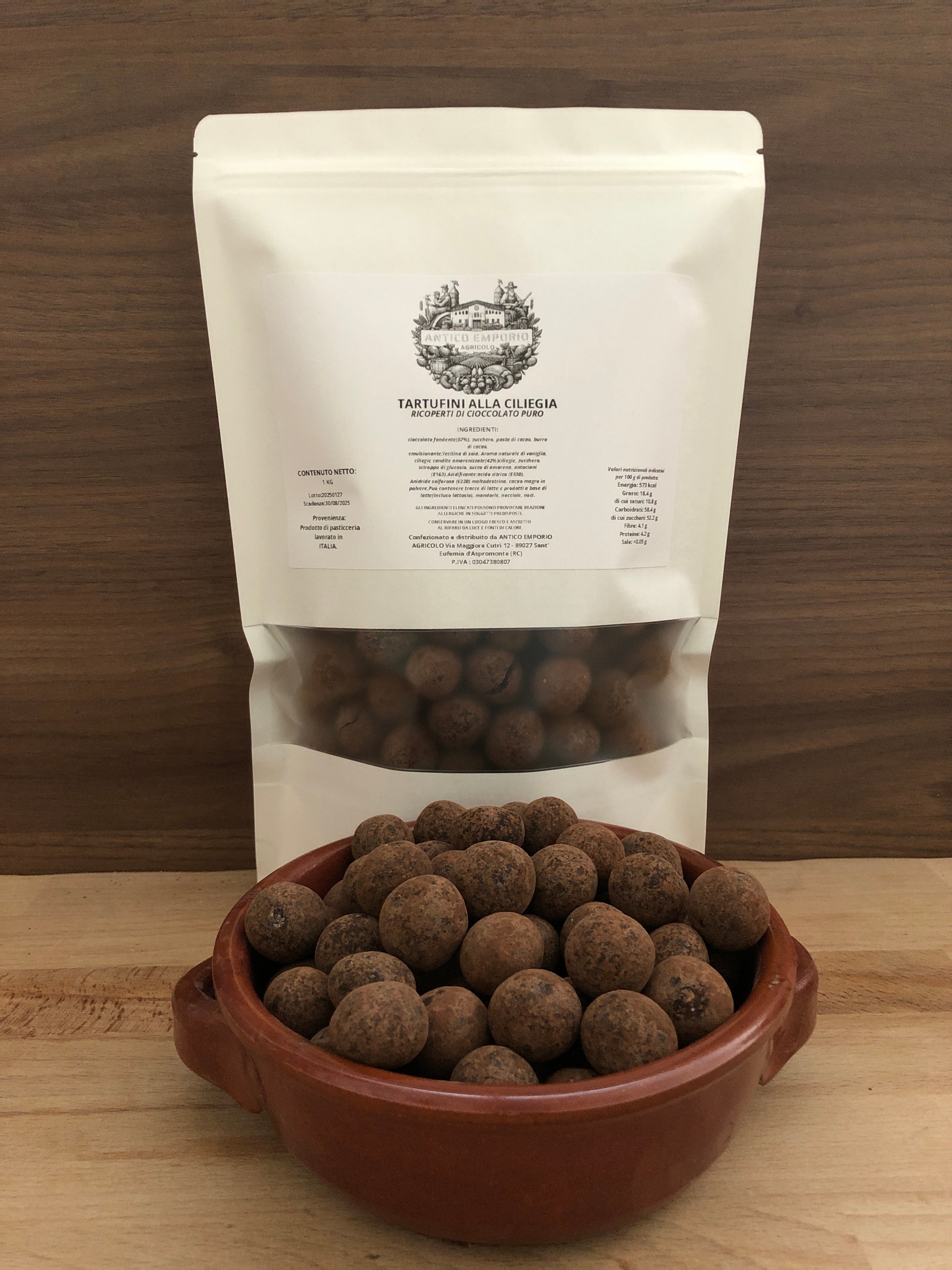 Tartufini alla Ciliegia Ricoperti di Cioccolato Puro