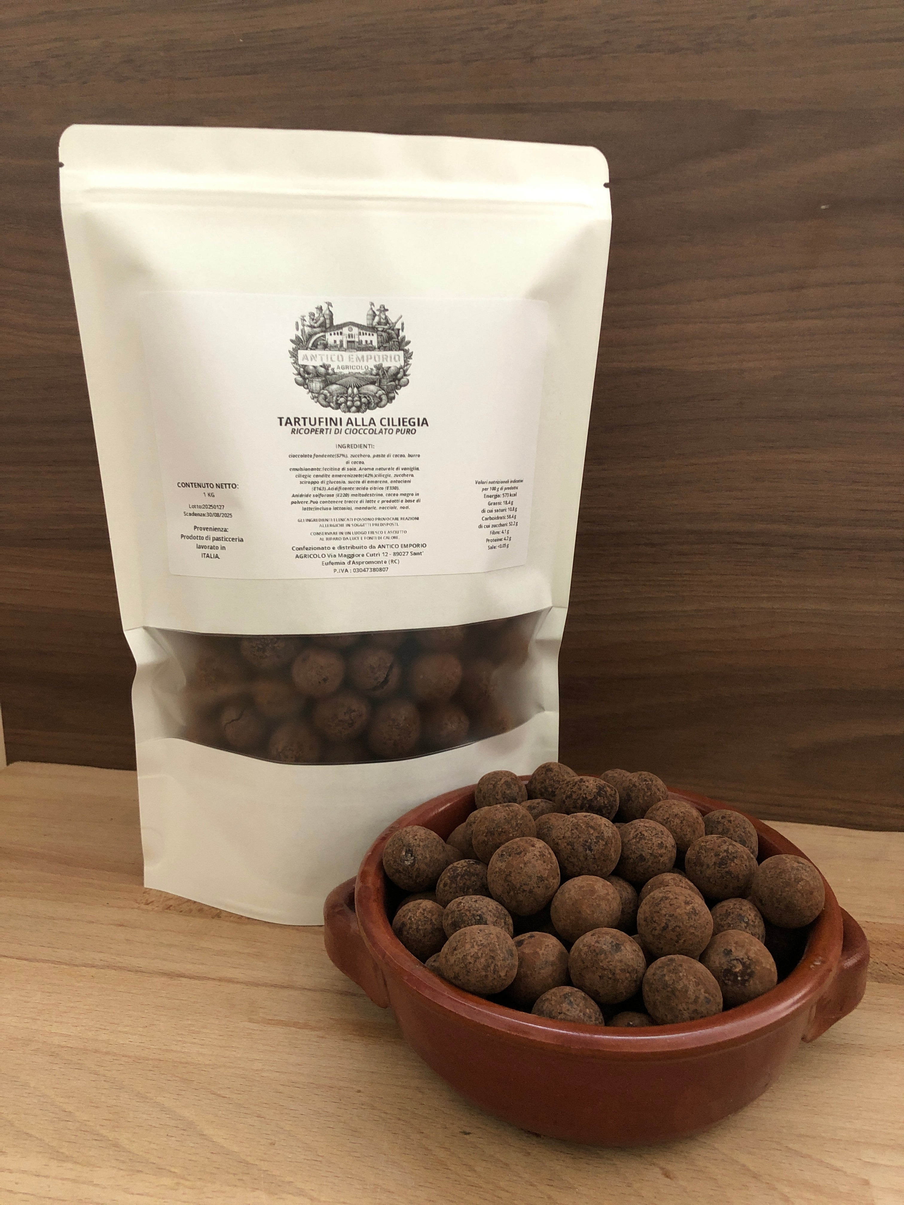 Tartufini alla Ciliegia Ricoperti di Cioccolato Puro