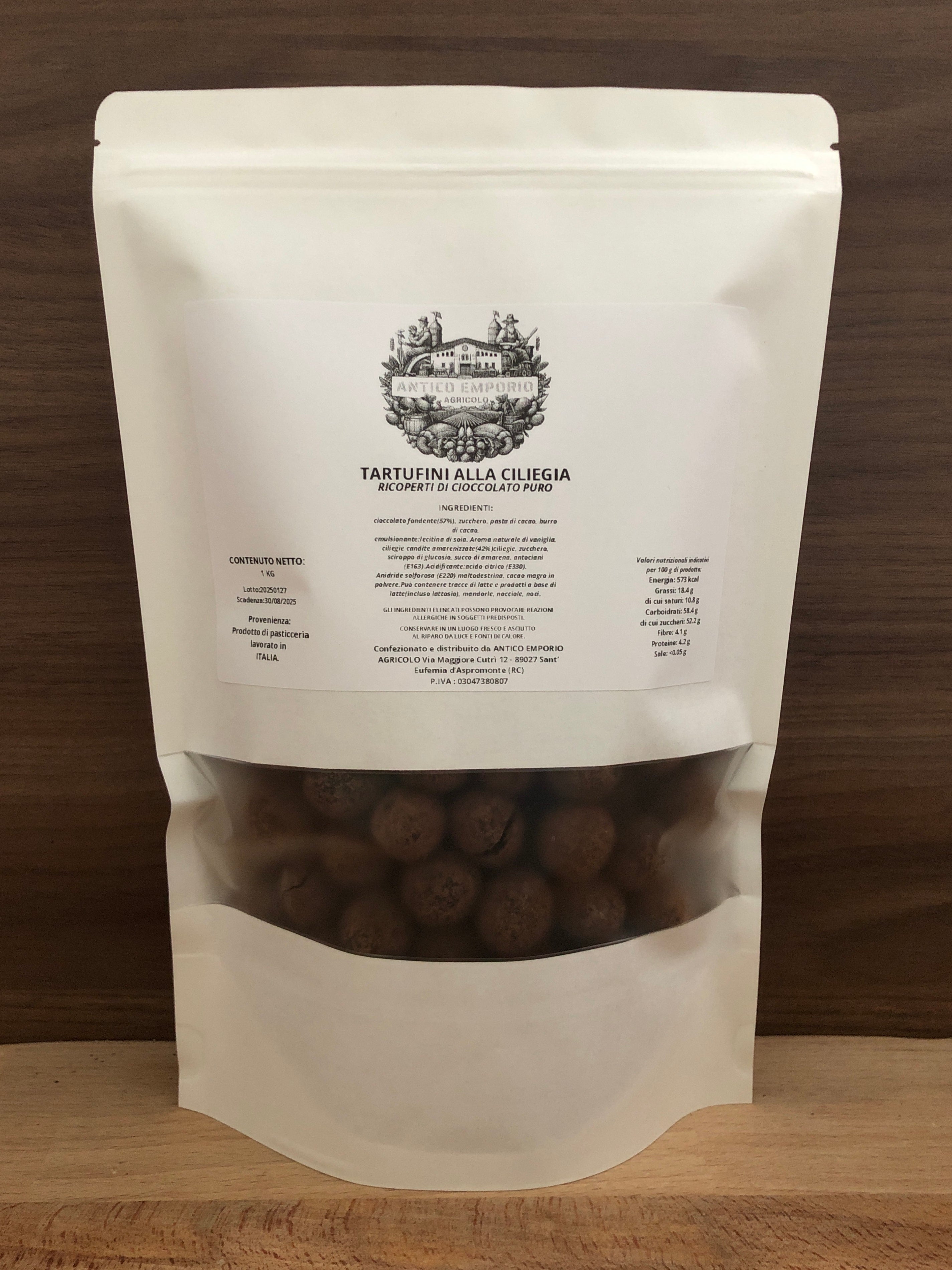 Tartufini alla Ciliegia Ricoperti di Cioccolato Puro