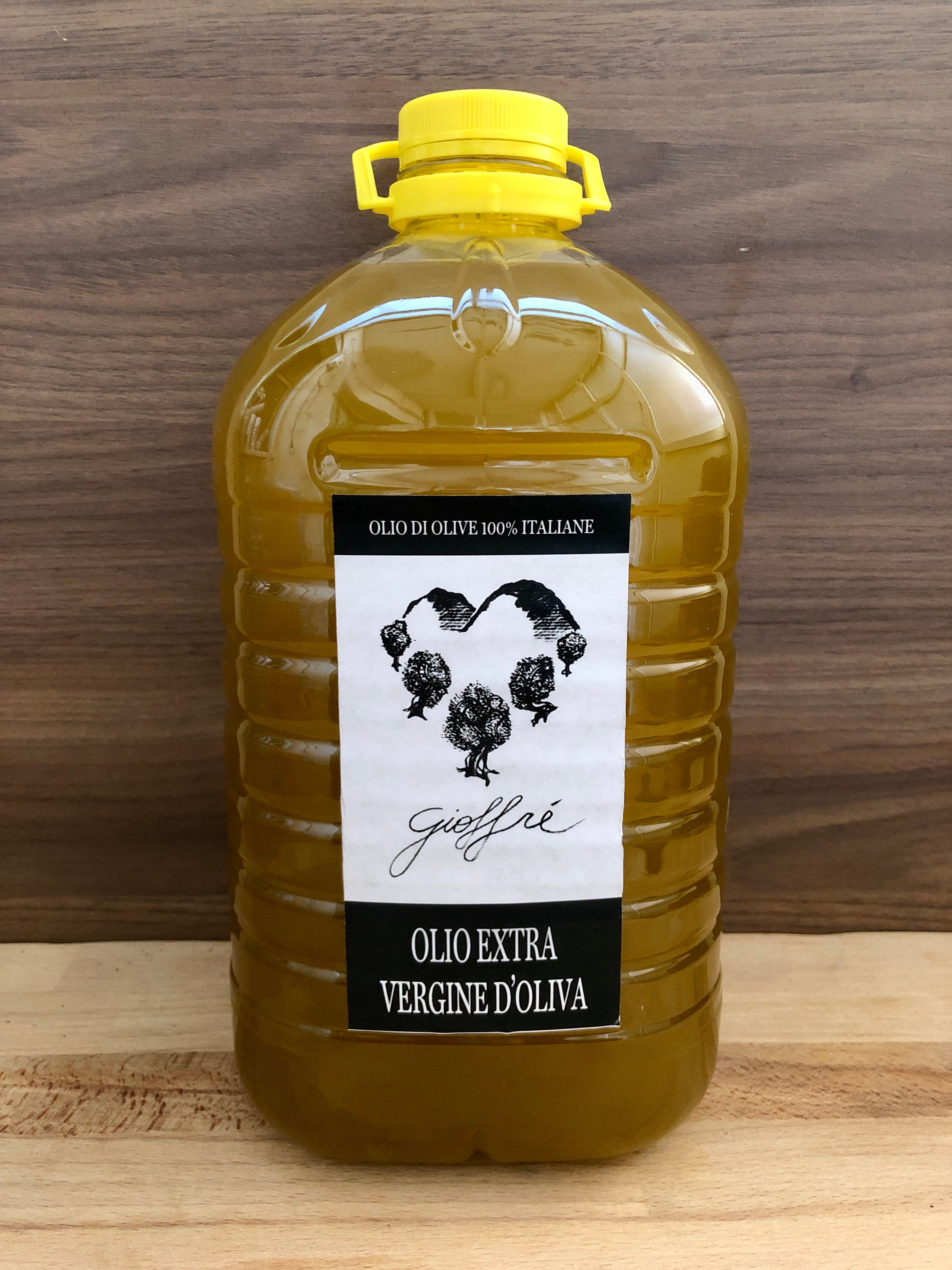 Olio Extravergine di Oliva Naturale - Non Filtrato - Grezzo - 100% Italiano - Prodotto in Calabria 5 L
