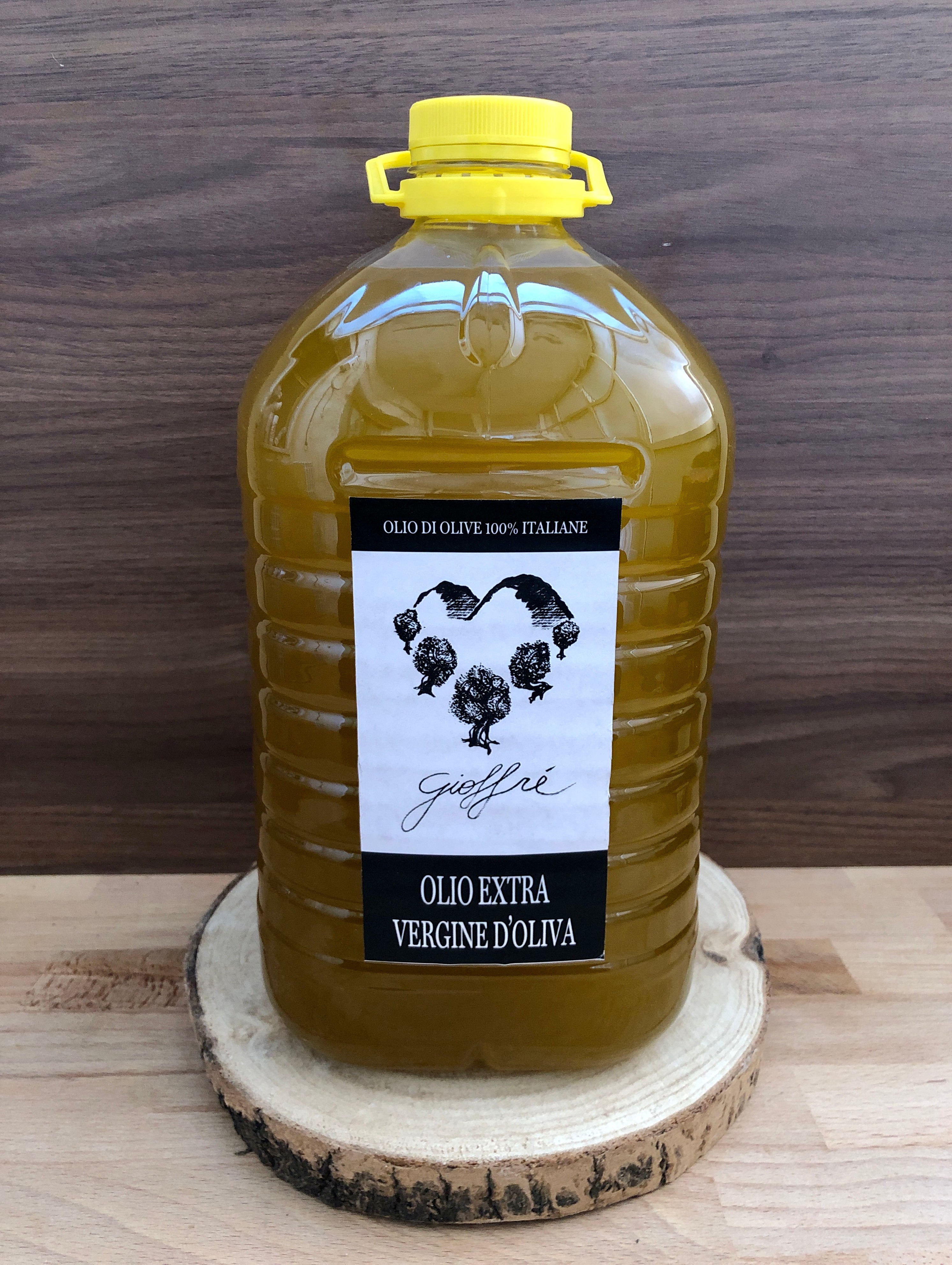 Olio Extravergine di Oliva Naturale - Non Filtrato - Grezzo - 100% Italiano - Prodotto in Calabria 5 L