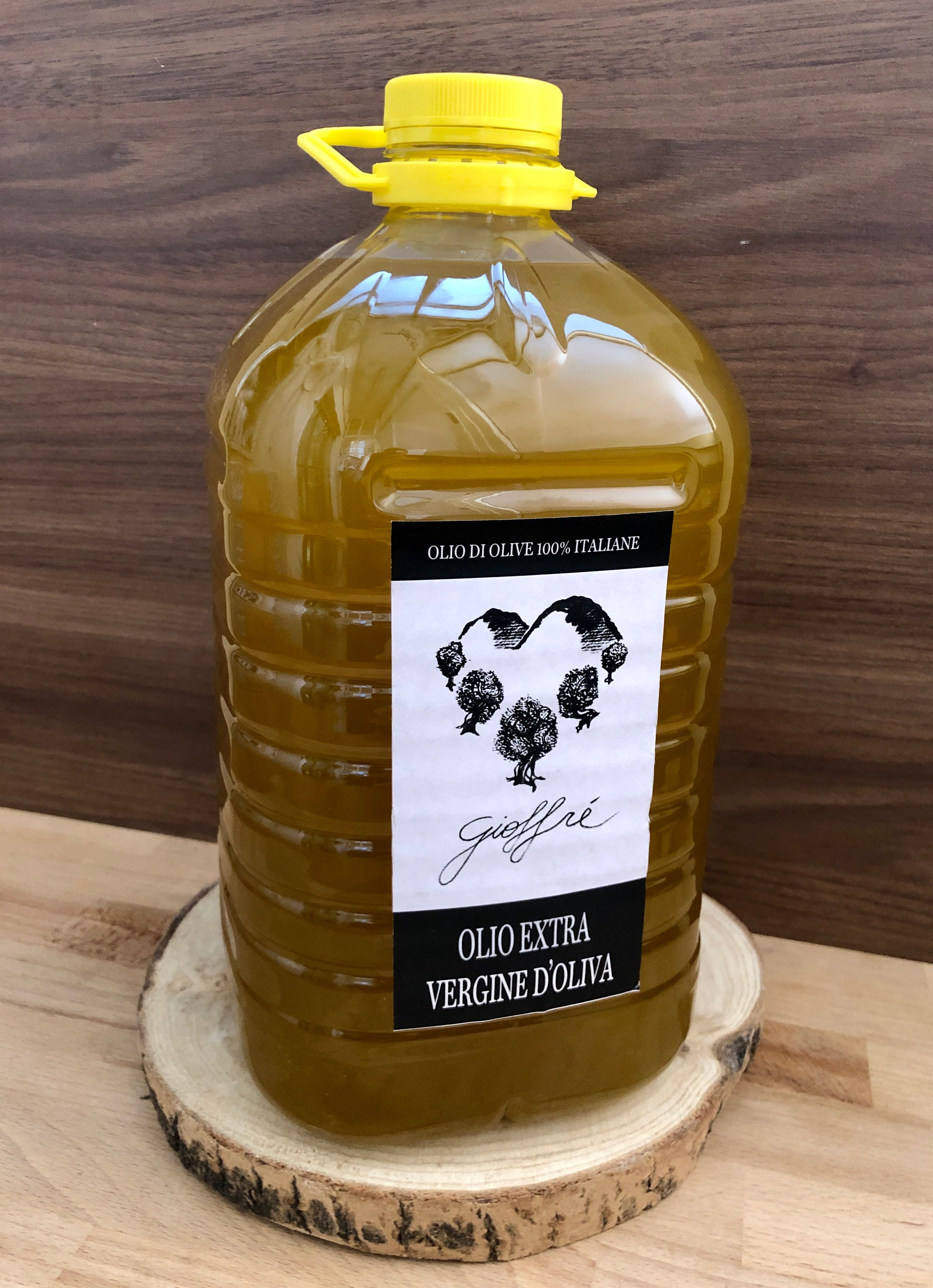 Olio Extravergine di Oliva Naturale - Non Filtrato - Grezzo - 100% Italiano - Prodotto in Calabria 5 L