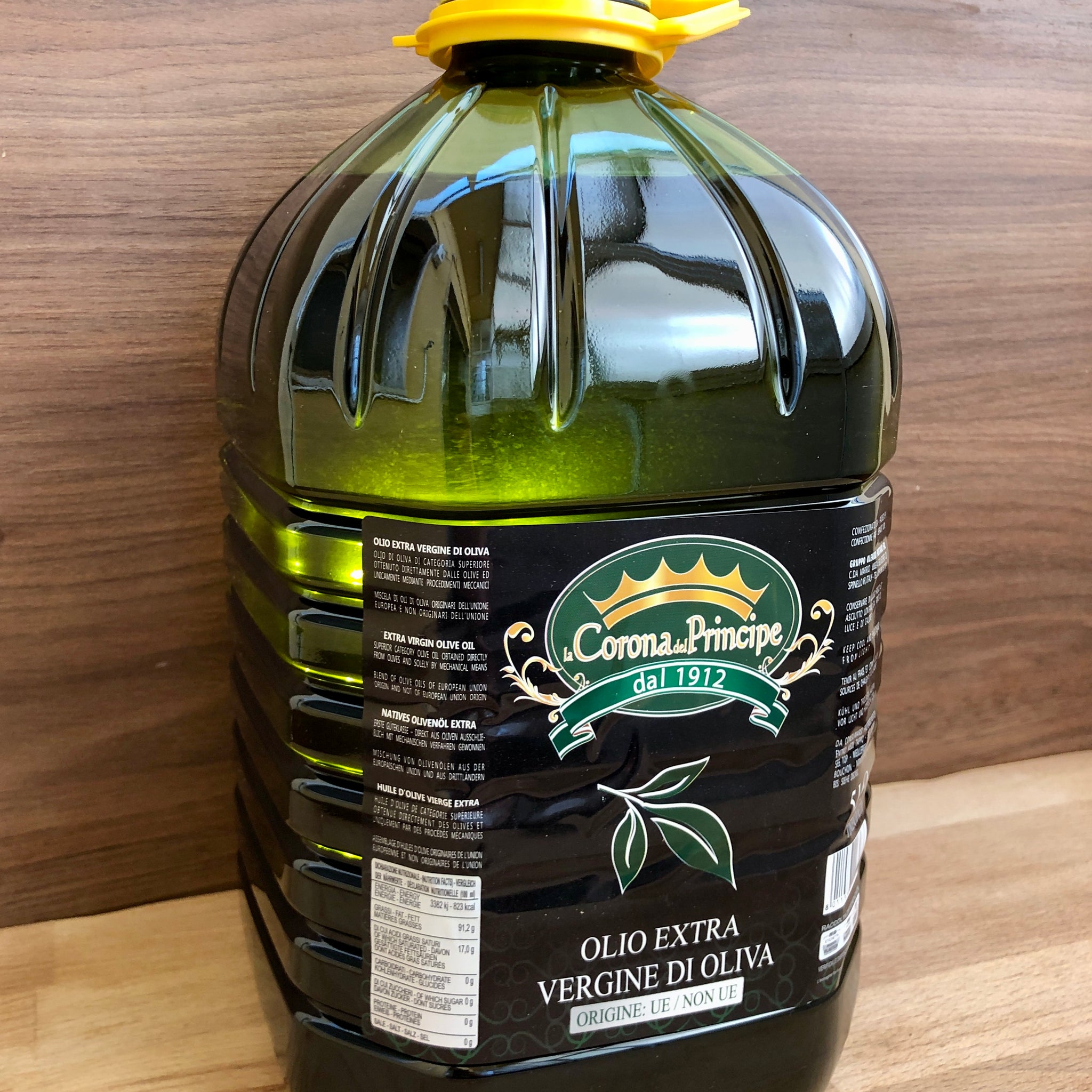 Olio Extravergine di Oliva Naturale in PET 5 Litri – Uso Quotidiano e Cucina Professionale