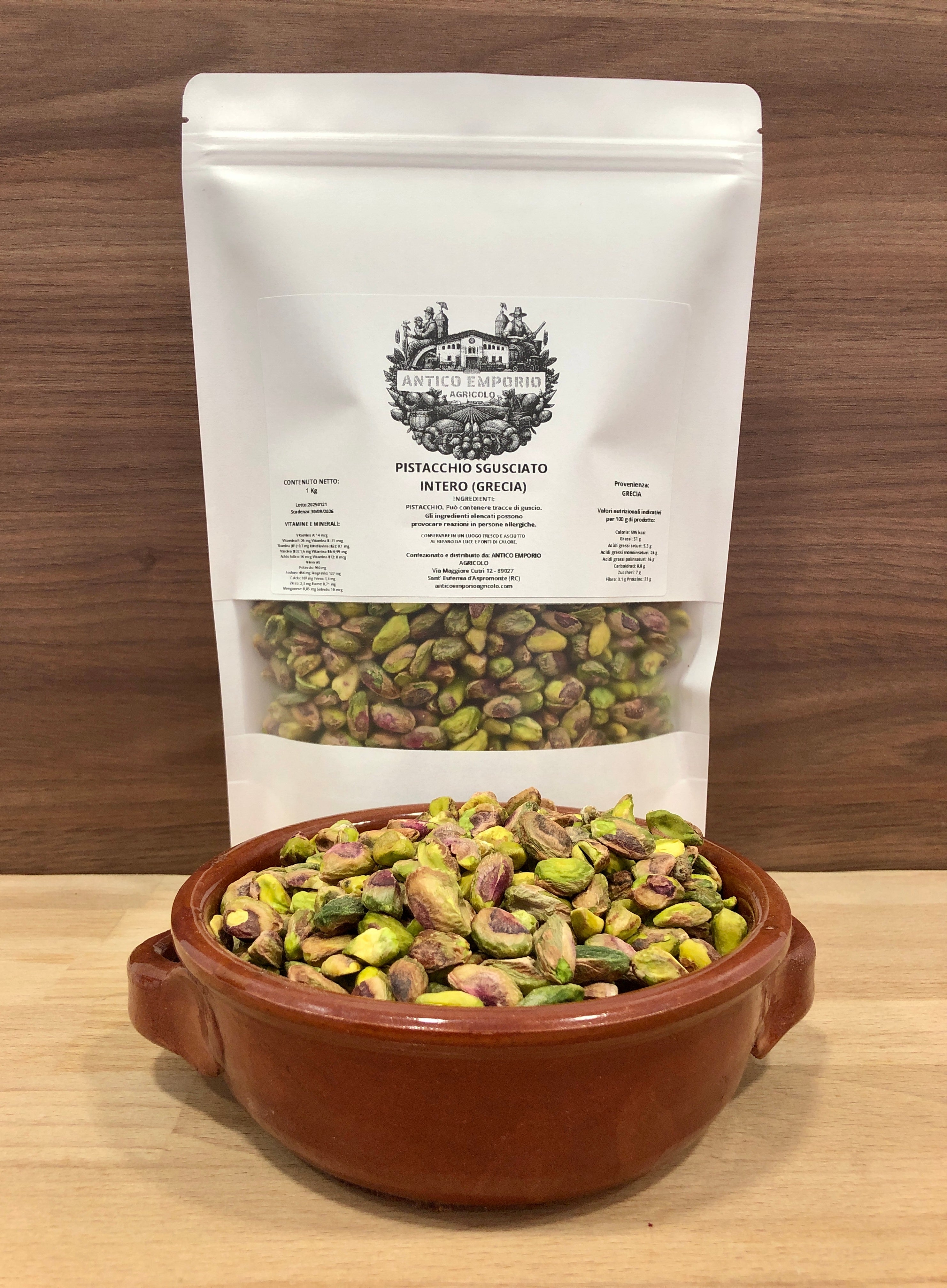 Pistacchio Sgusciato GRECIA Intero al Naturale - Non Tostato e Non Salato -