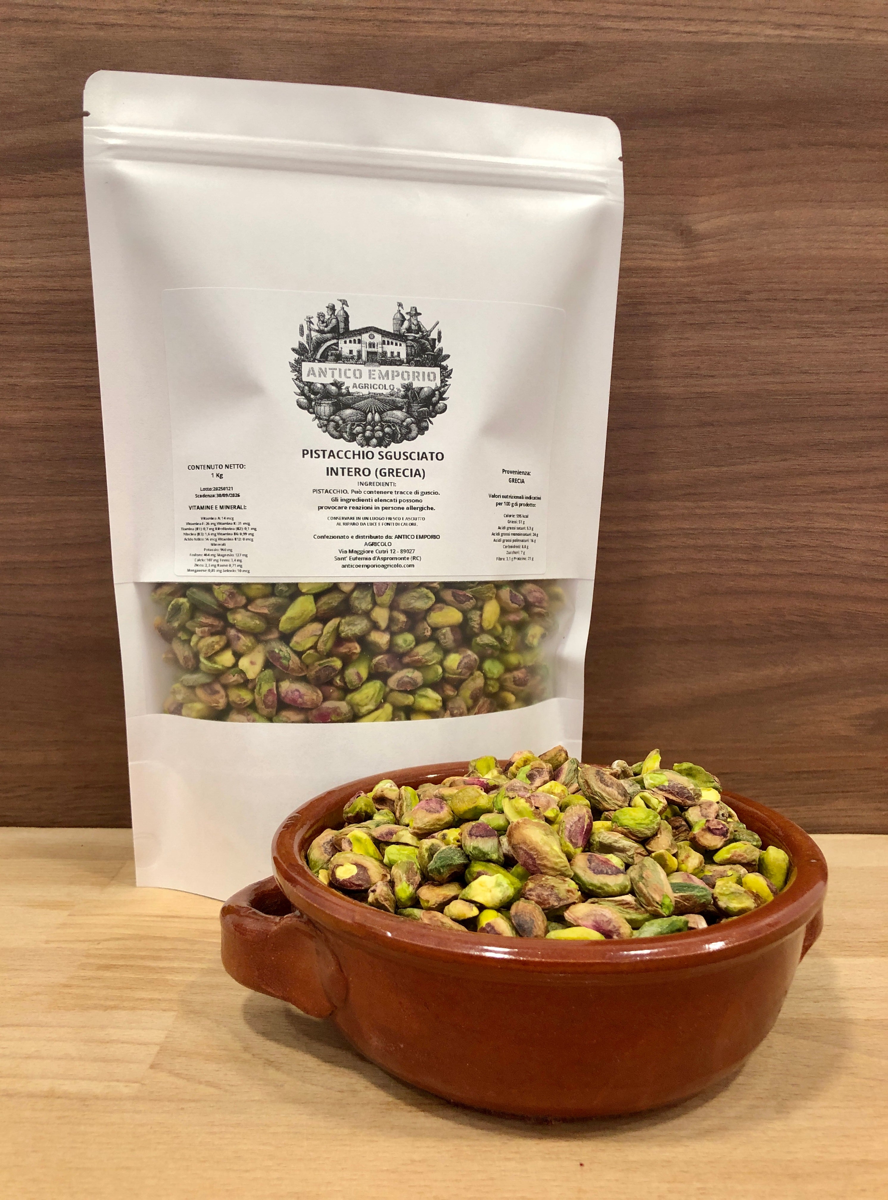 Pistacchio Sgusciato GRECIA Intero al Naturale - Non Tostato e Non Salato -