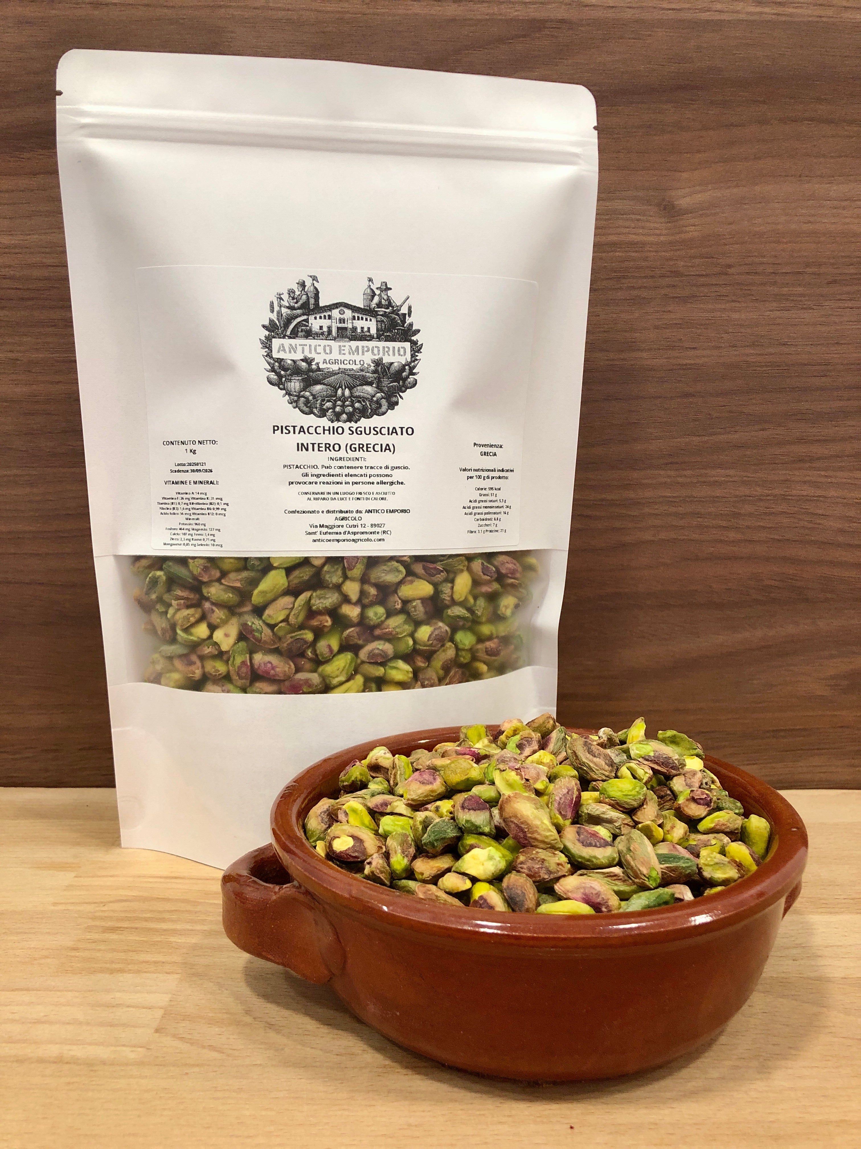 Pistacchio Sgusciato GRECIA Intero al Naturale - Non Tostato e Non Salato -