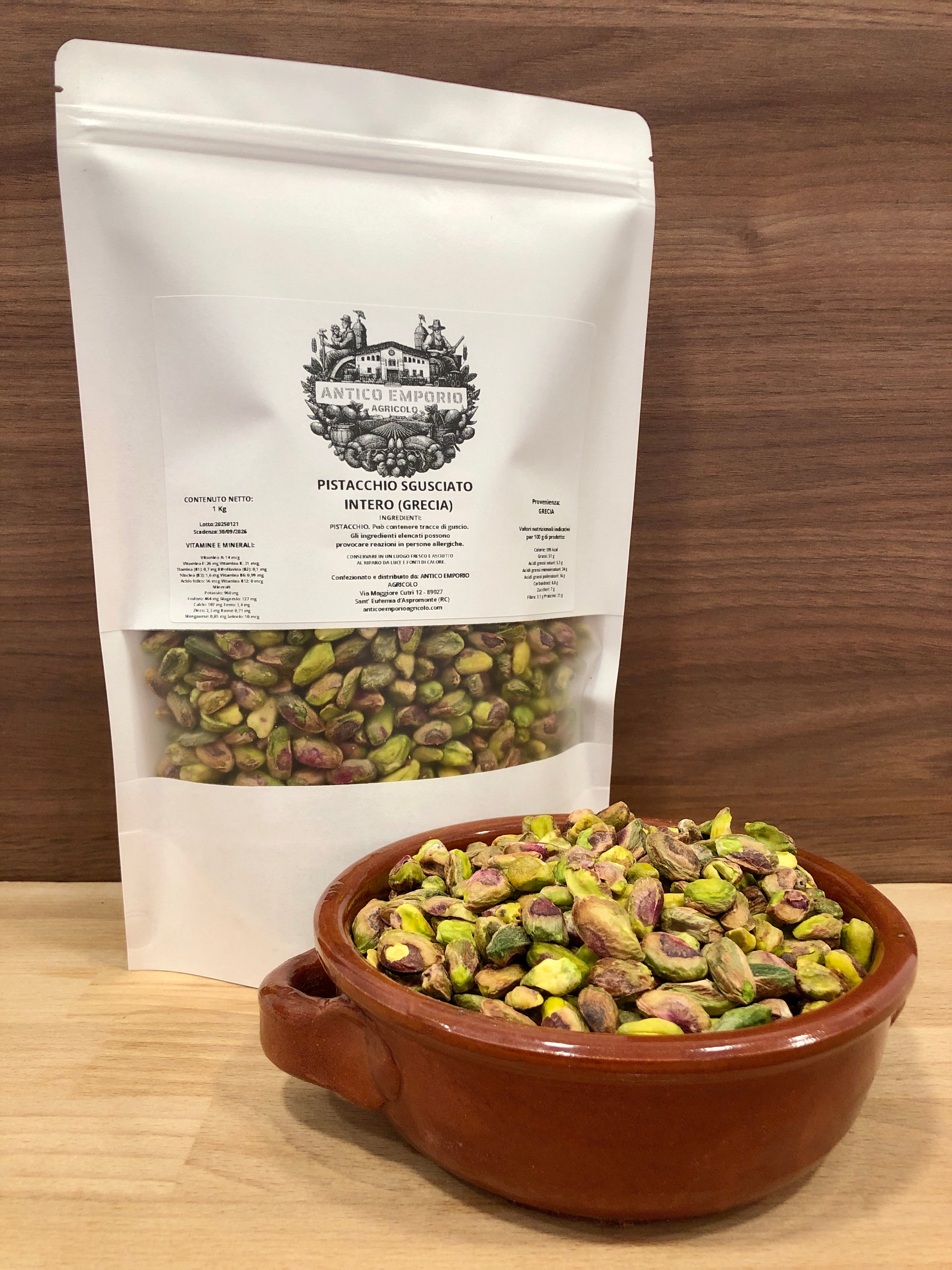 Pistacchio Sgusciato GRECIA Intero al Naturale - Non Tostato e Non Salato -