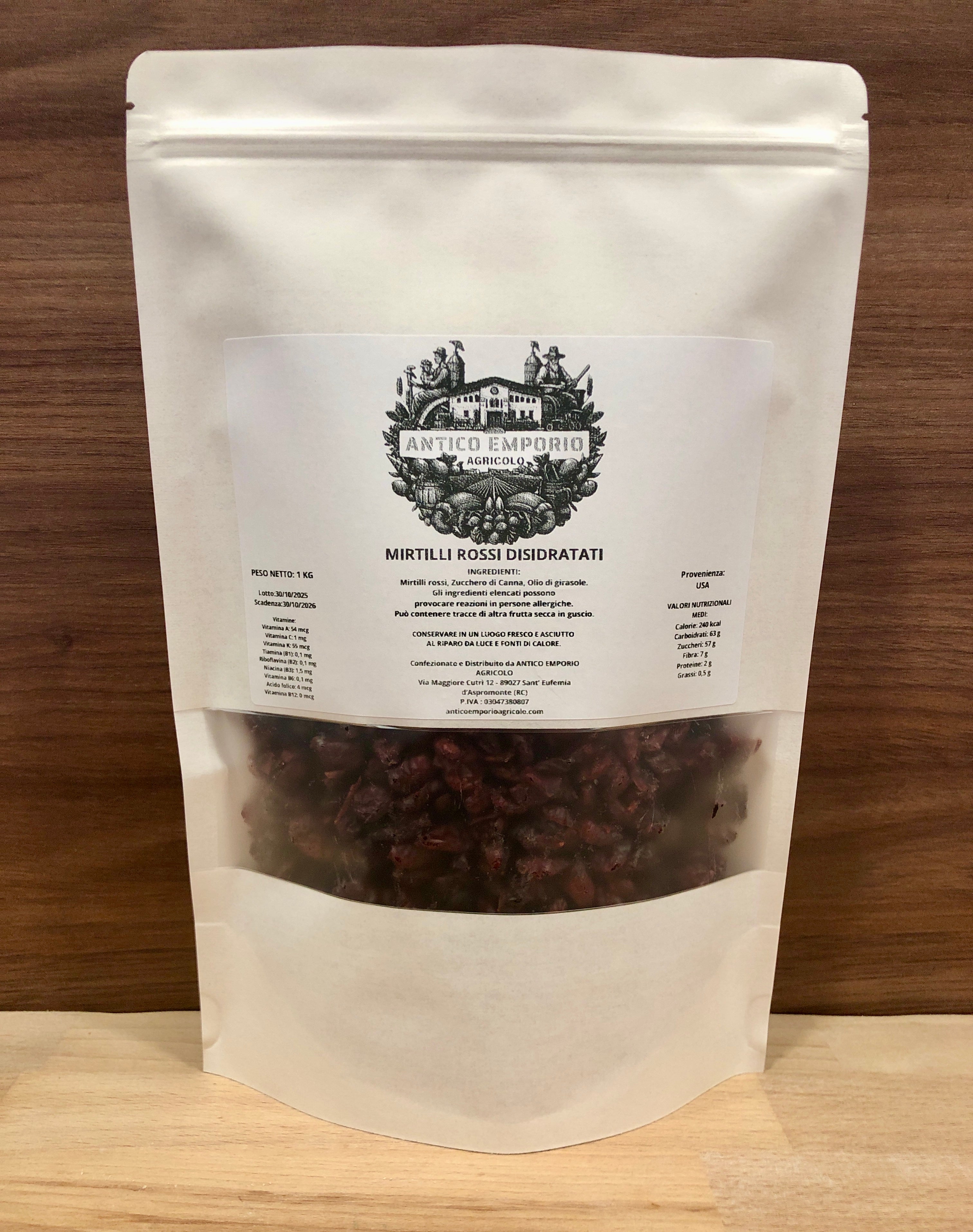 Mirtilli Rossi Disidratati USA – Naturali, Morbidi e Dolci | Snack Ricco di Antiossidanti