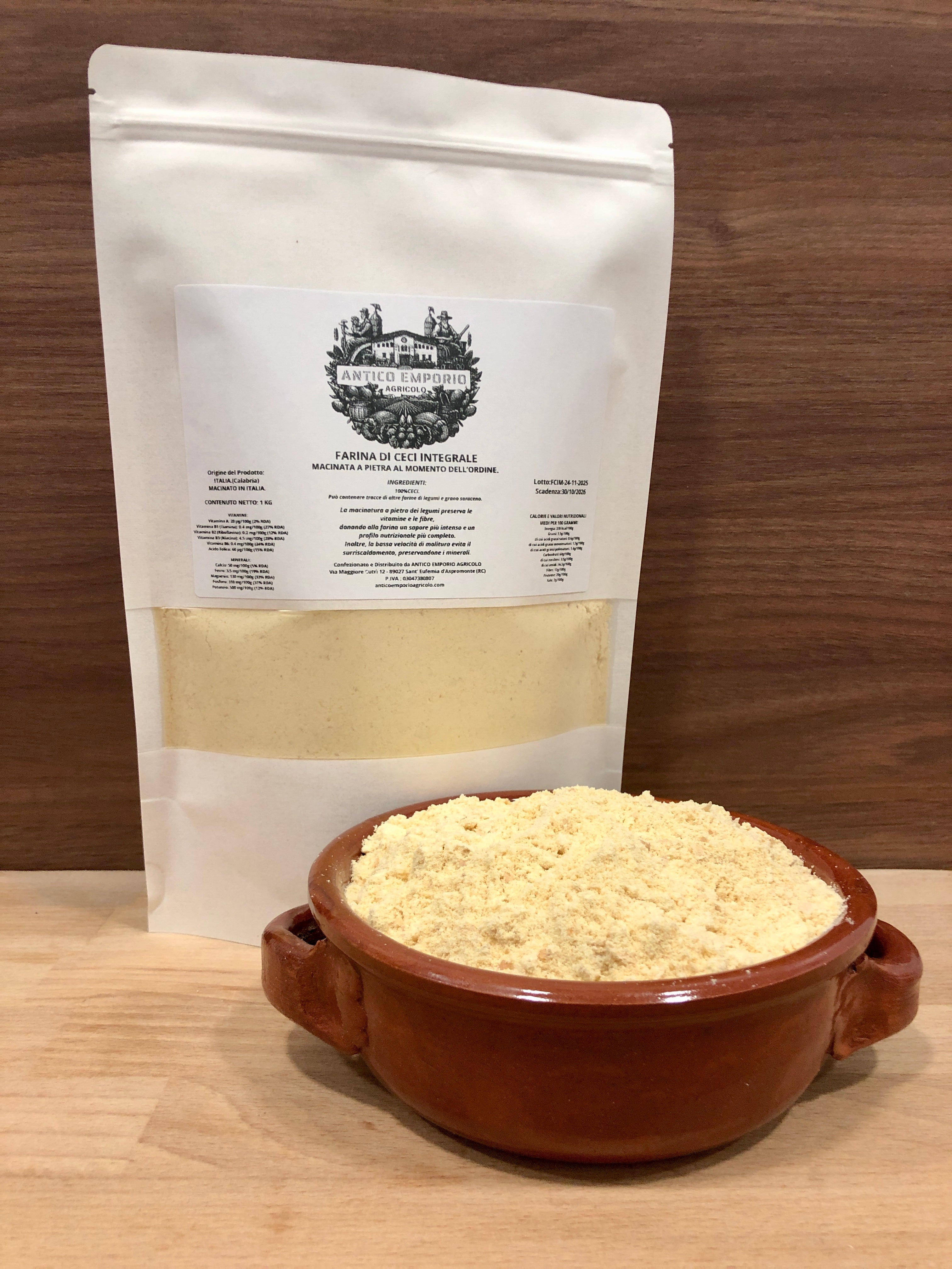 Farina di Ceci Italiani Integrale - Macinata a Pietra al Momento dell'Ordine