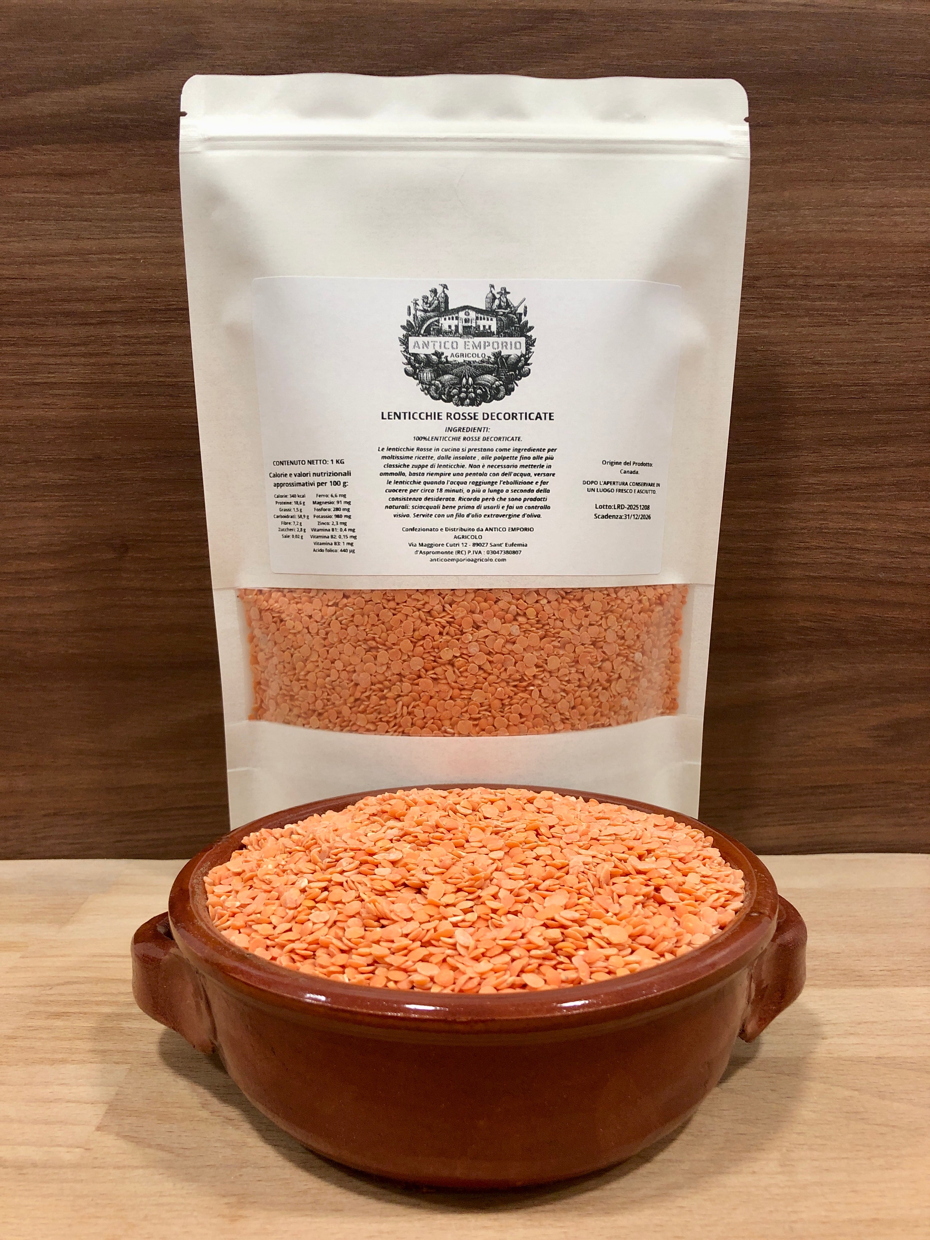 Lenticchie Rosse Decorticate - Selezionate - Naturali -