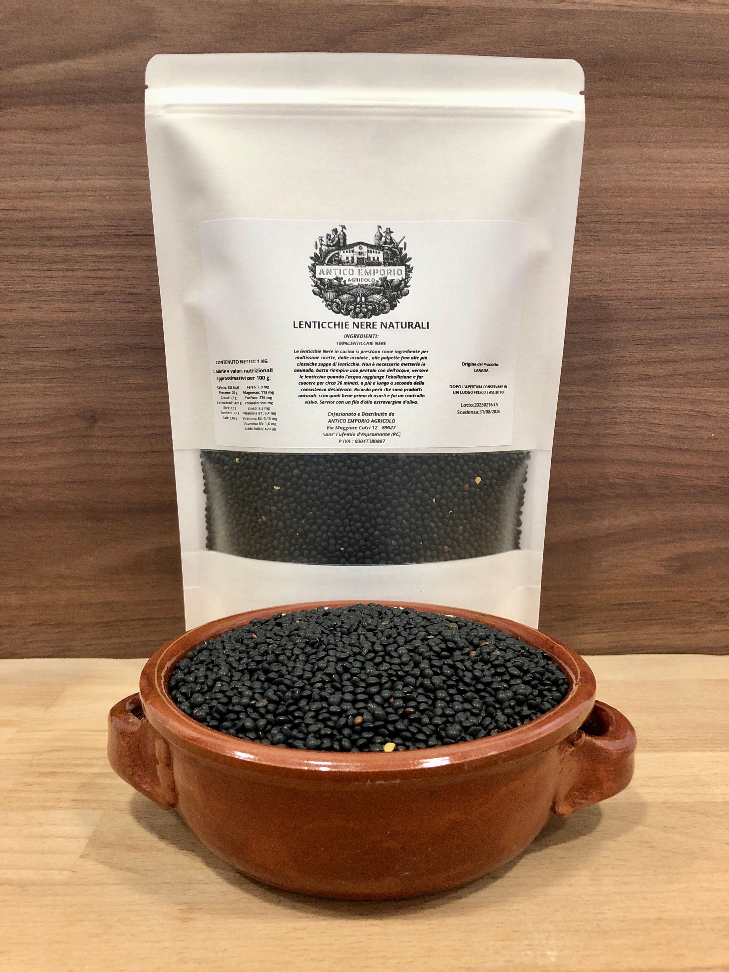 Lenticchie Nere Secche Naturali