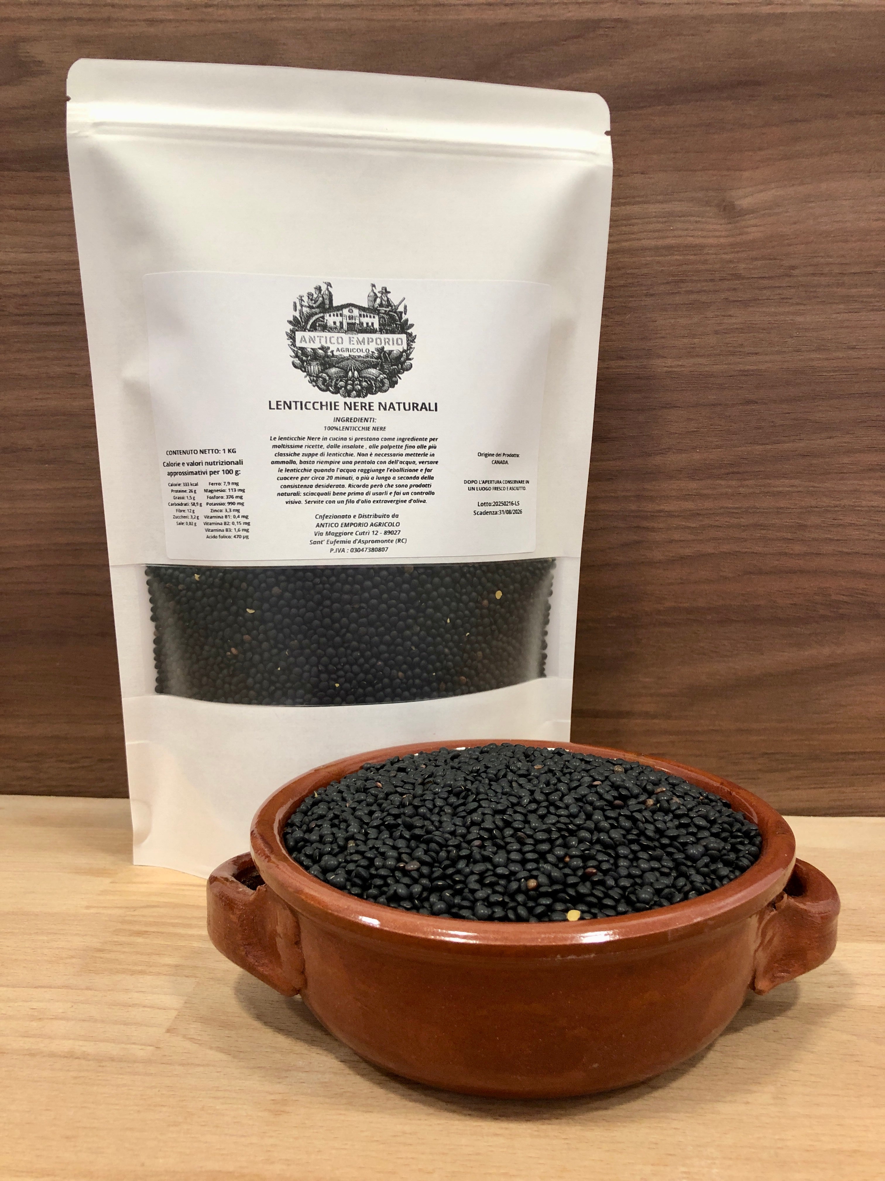 Lenticchie Nere Secche Naturali