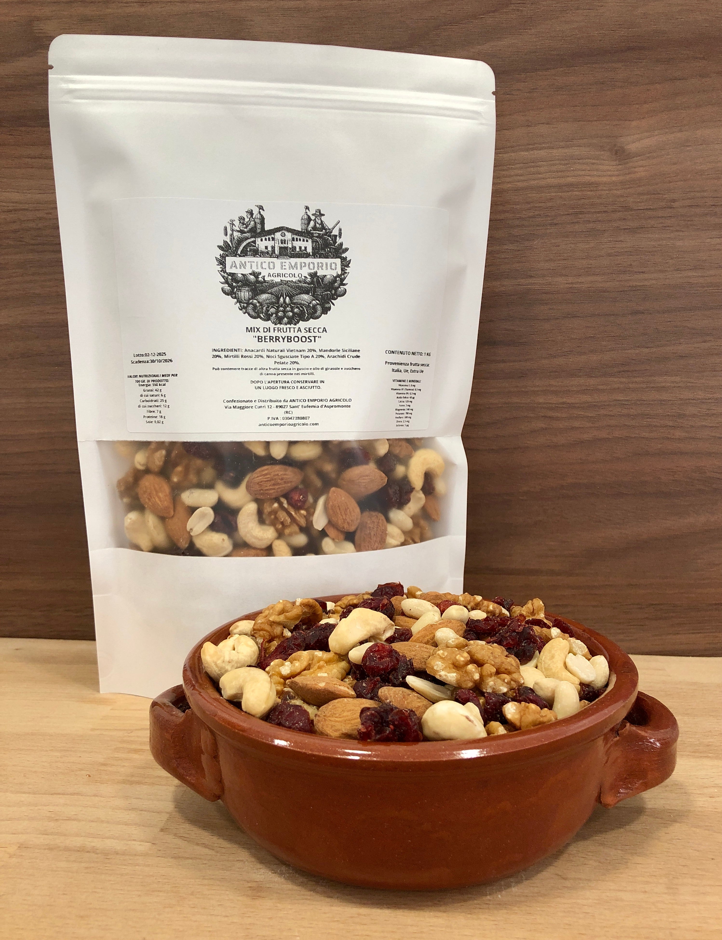 BerryBoost - Mix Energetico di Frutta Secca e Mirtilli