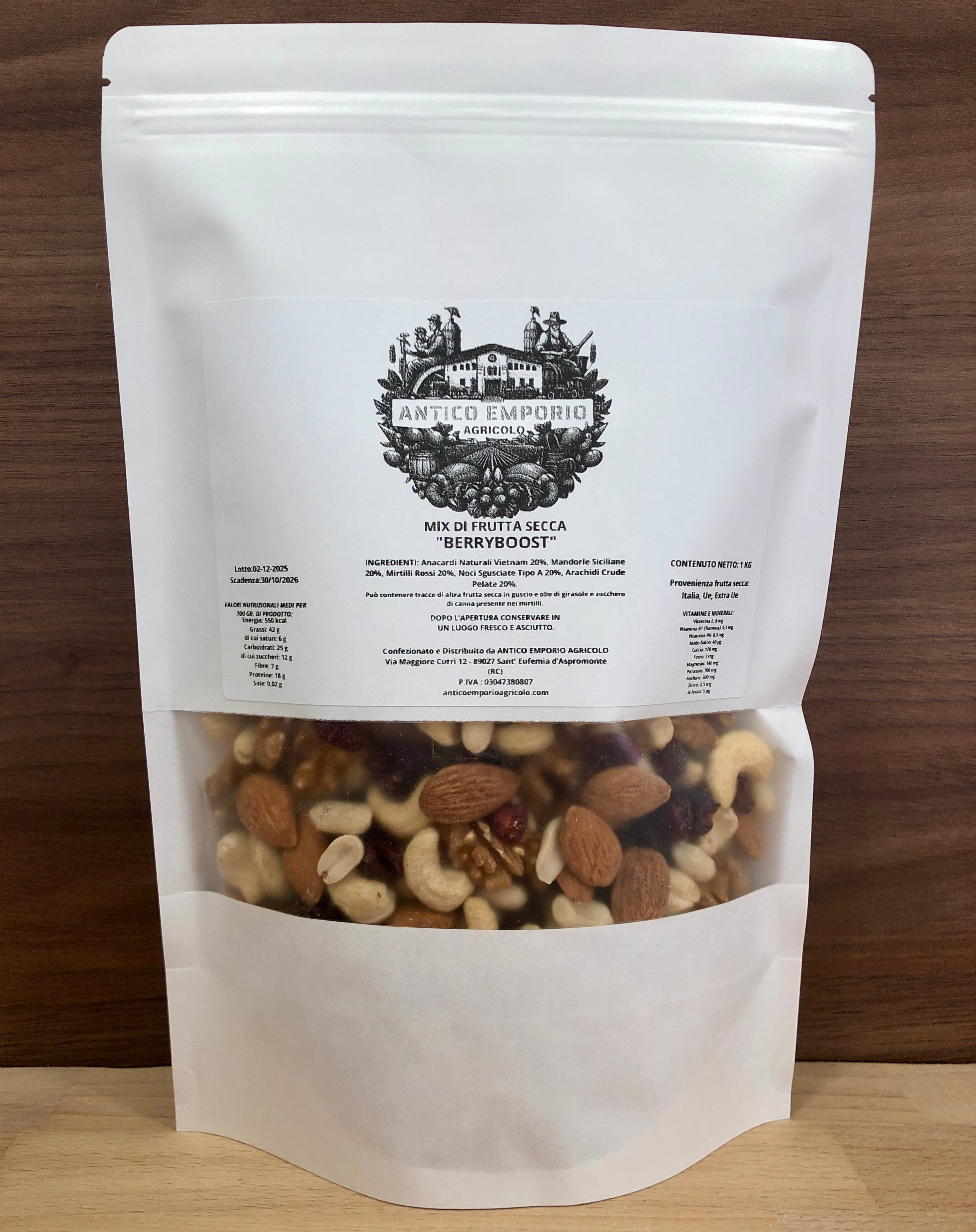 BerryBoost - Mix Energetico di Frutta Secca e Mirtilli