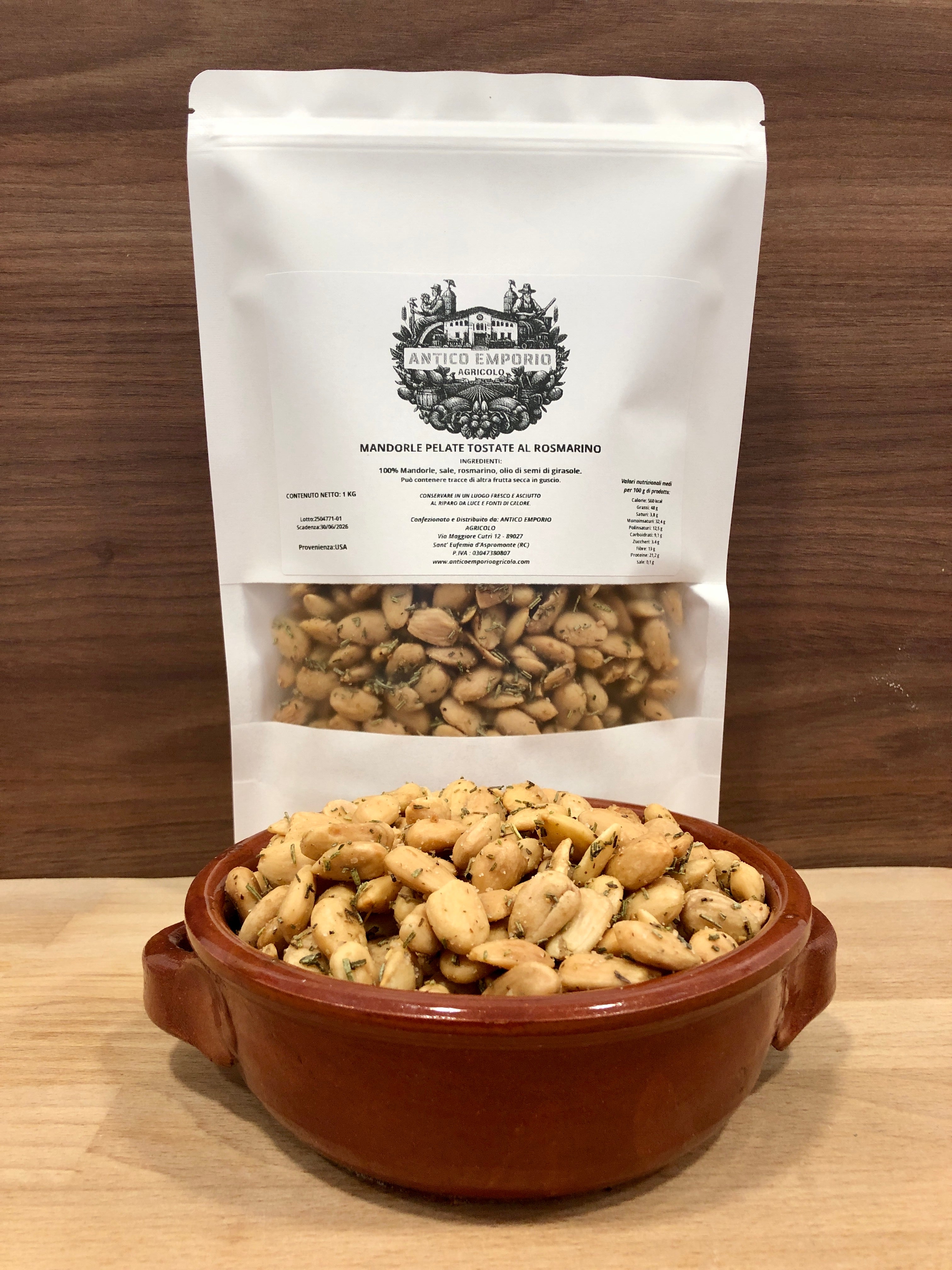 Mandorle Pelate Tostate al Rosmarino