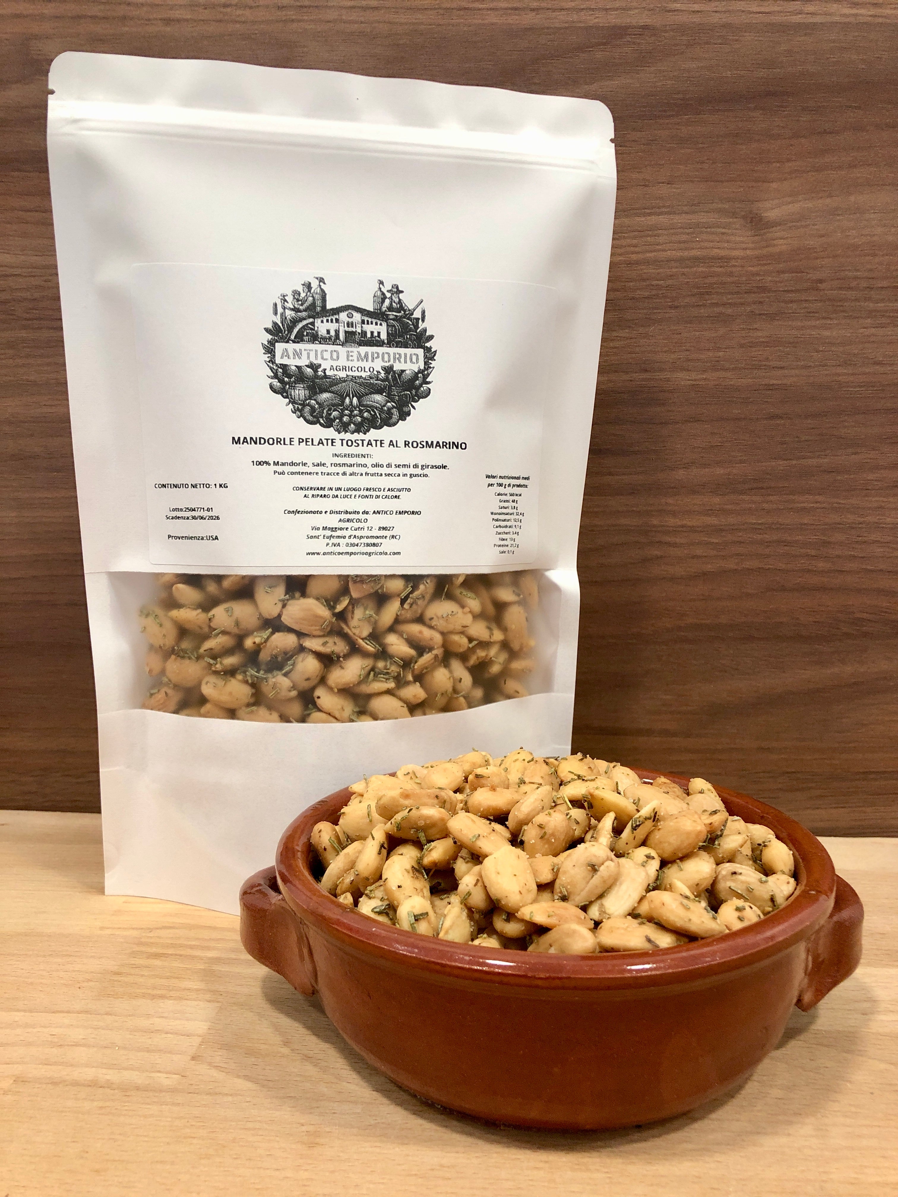 Mandorle Pelate Tostate al Rosmarino