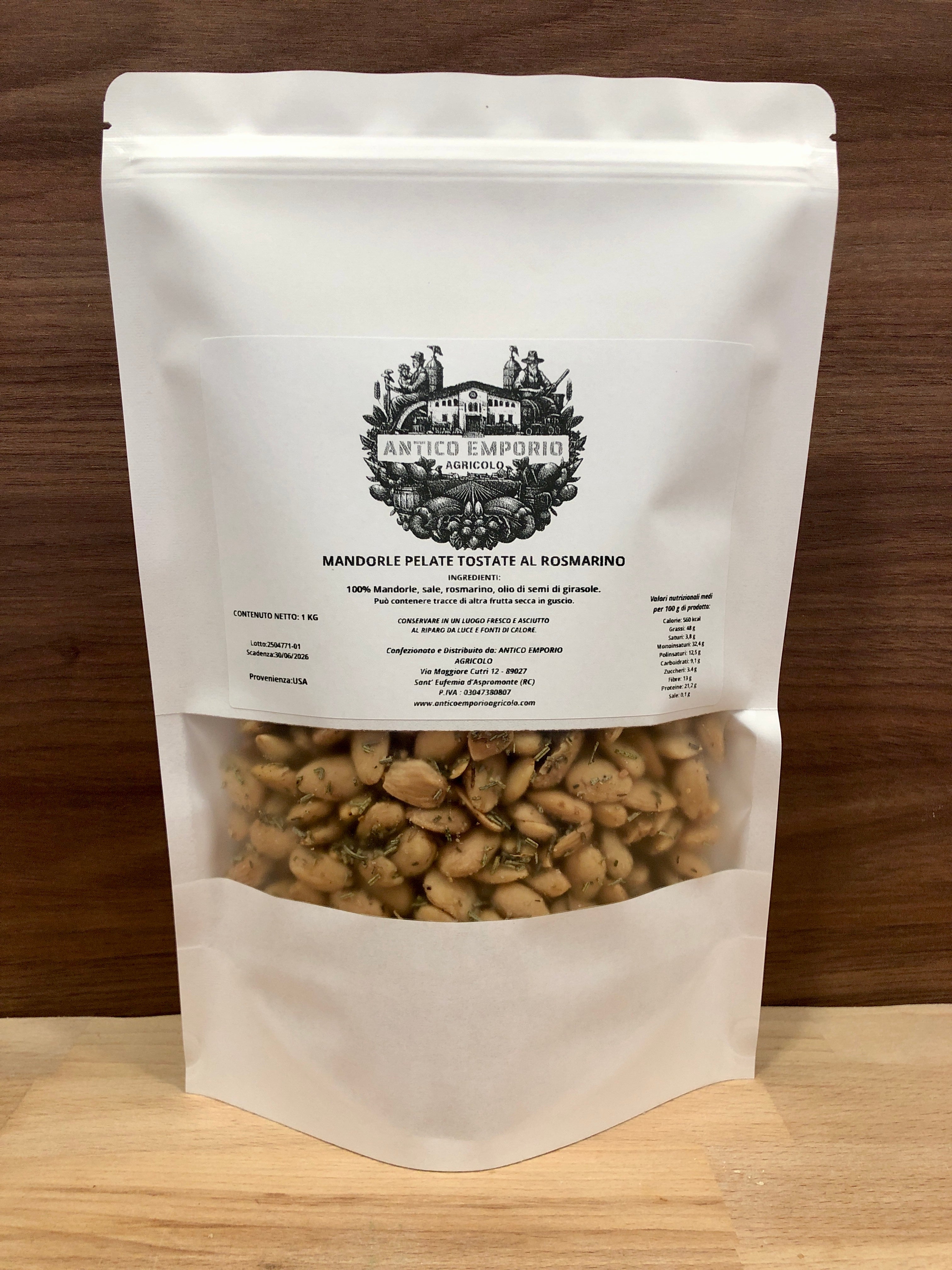 Mandorle Pelate Tostate al Rosmarino