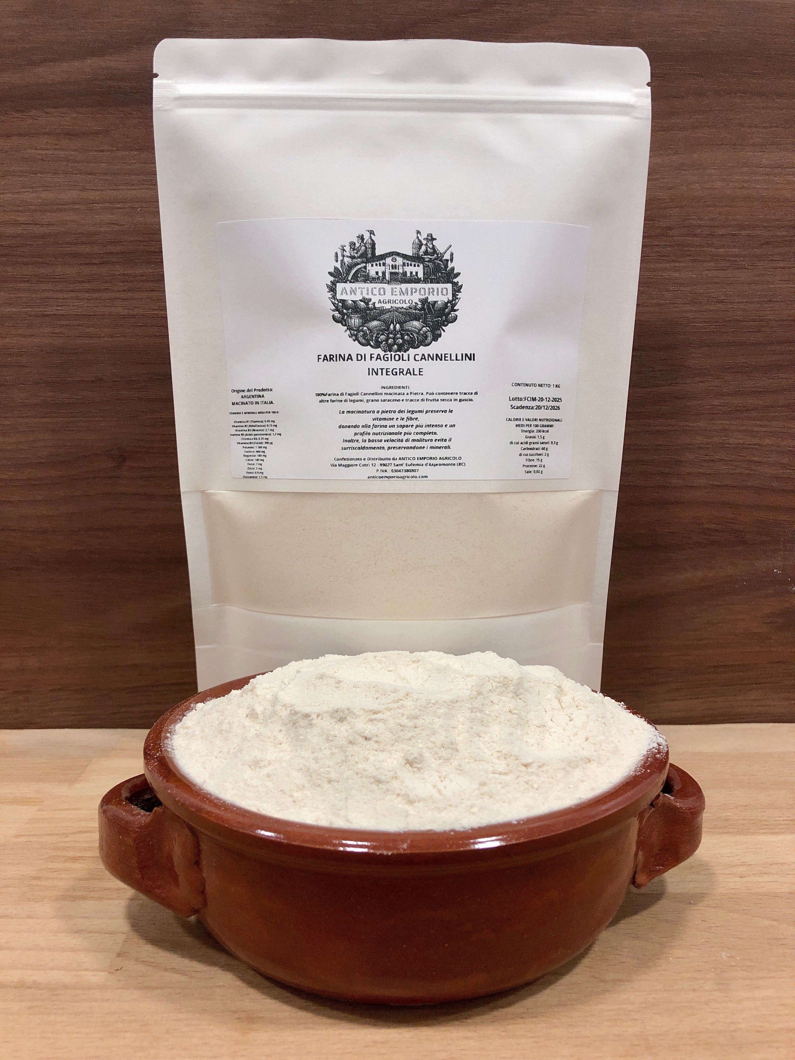 Farina di Fagioli Cannellini Integrale - Macinata a Pietra