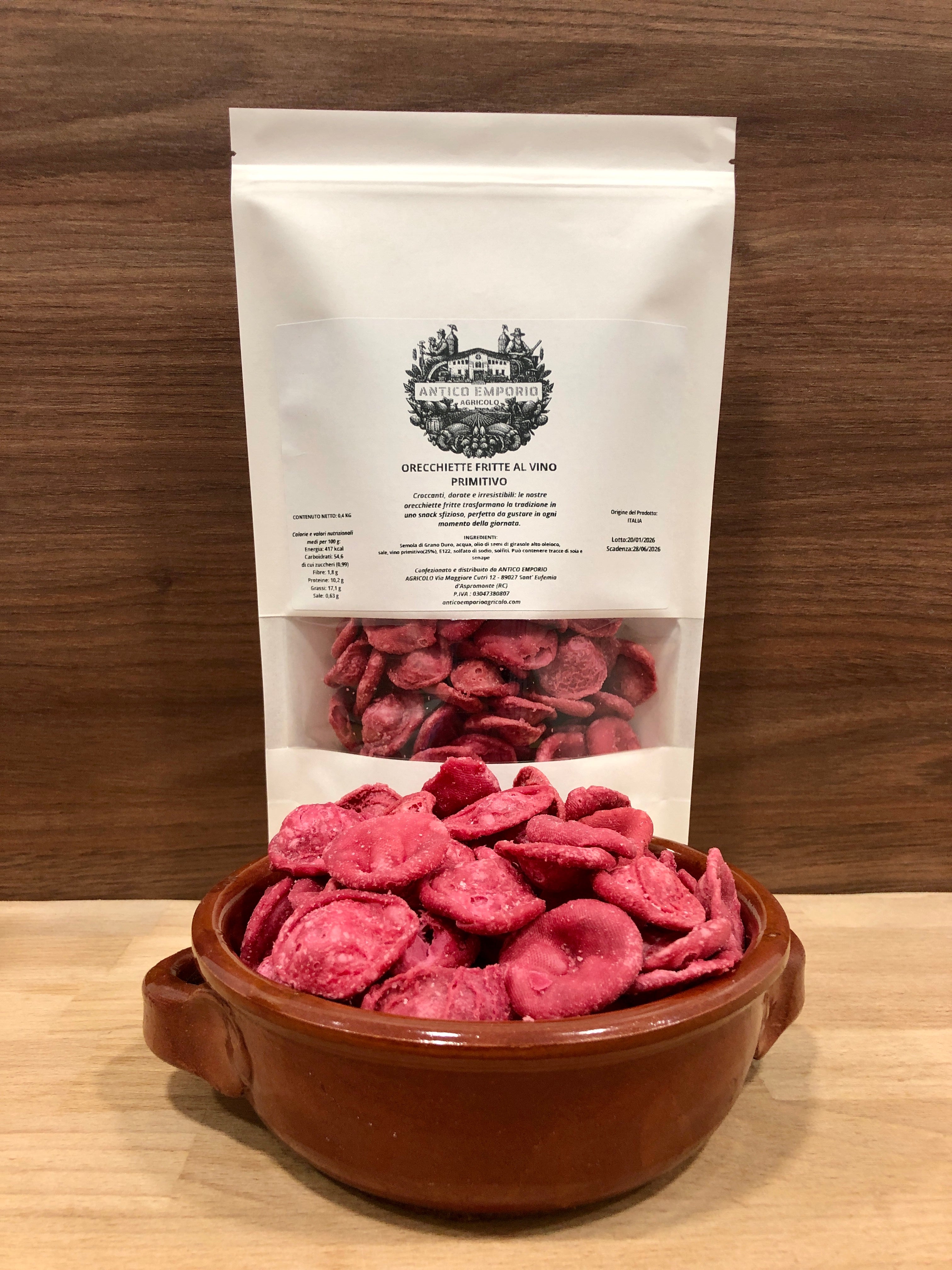 Orecchiette Fritte al Vino Primitivo - Snack