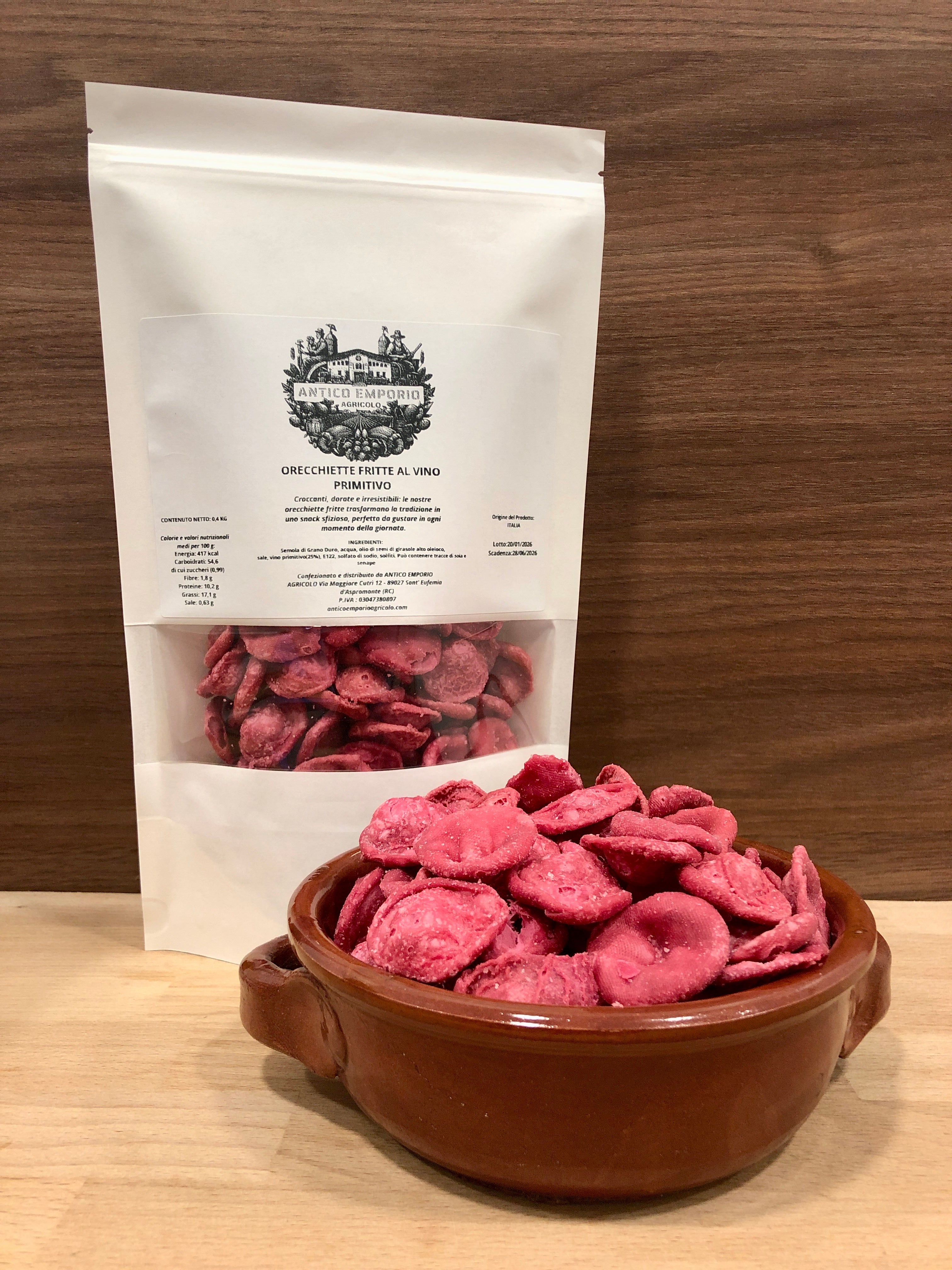 Orecchiette Fritte al Vino Primitivo - Snack