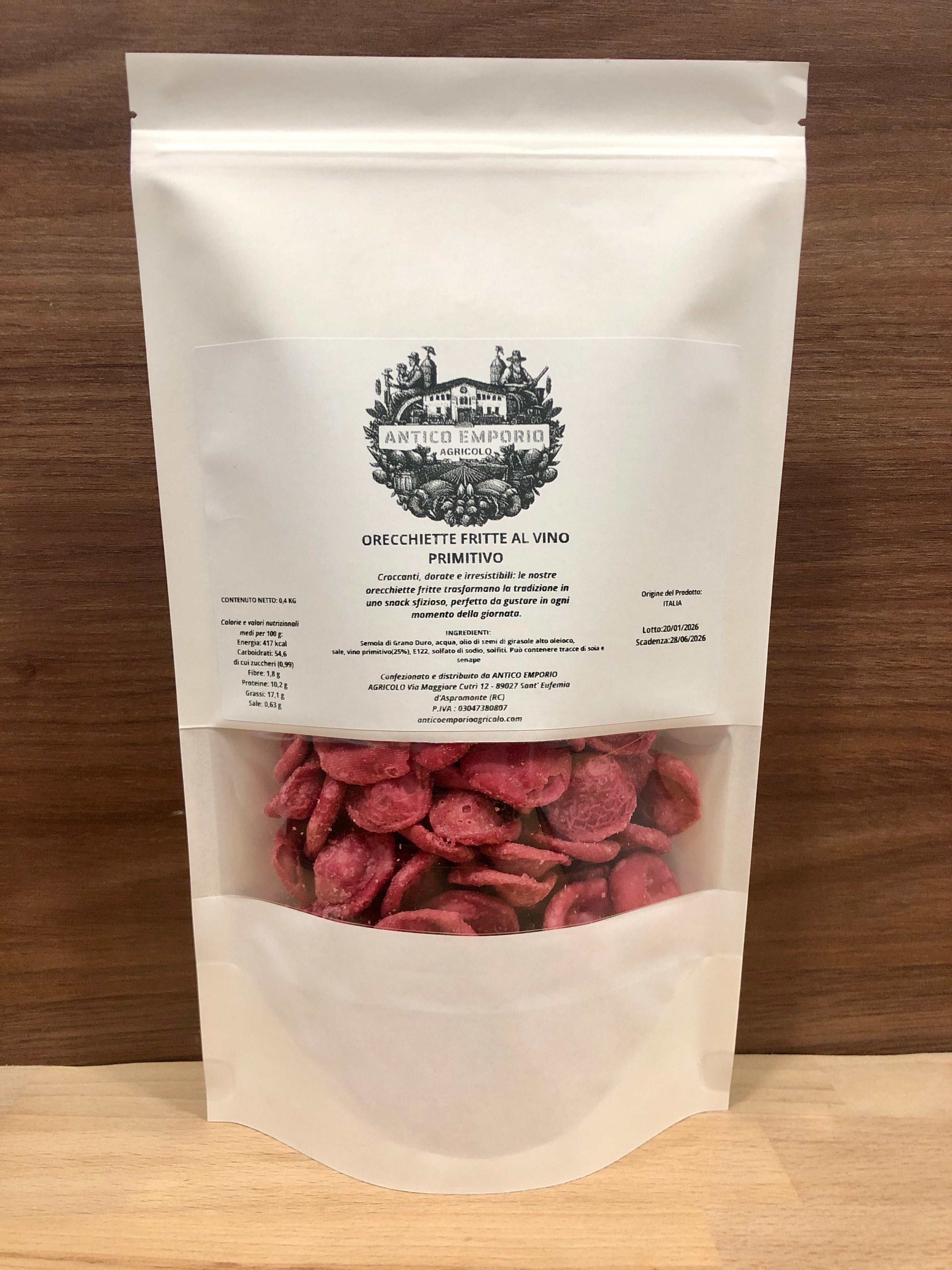 Orecchiette Fritte al Vino Primitivo - Snack