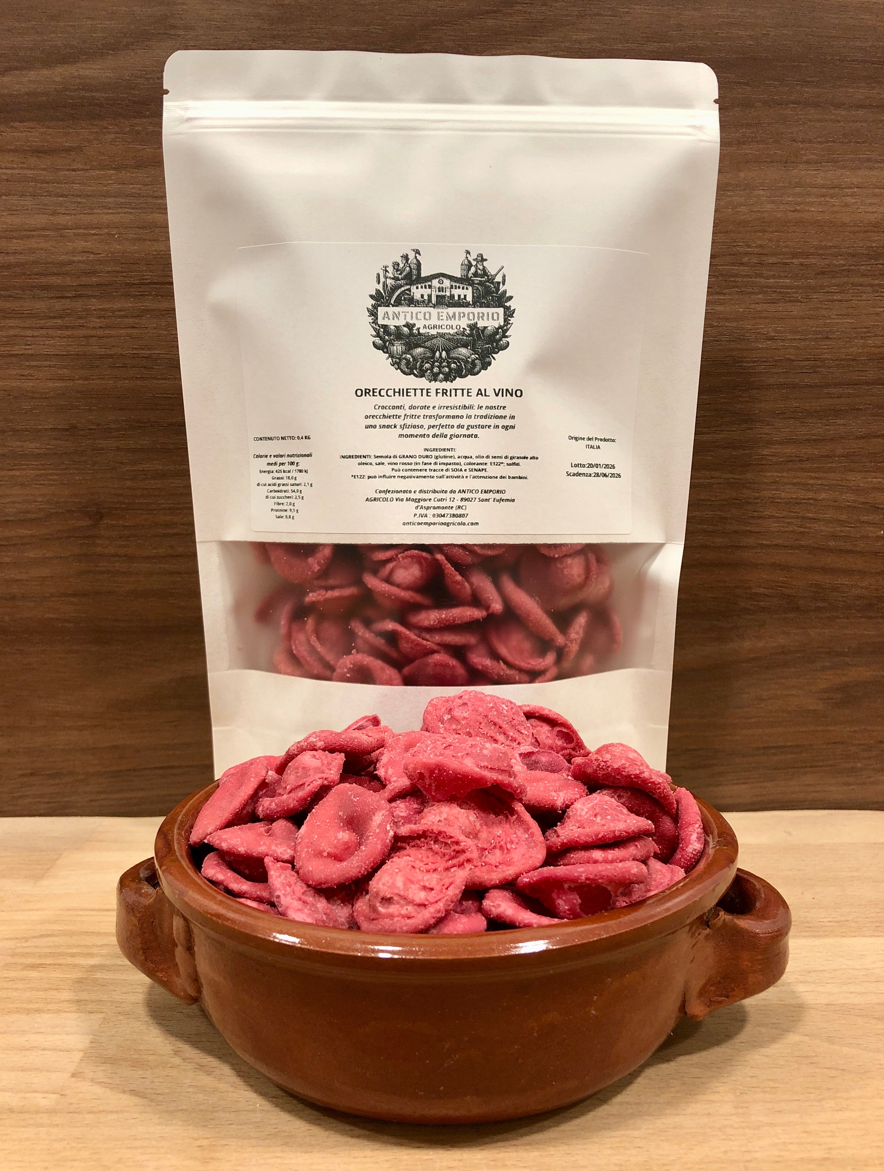 Orecchiette Fritte al Vino Rosso - Snack