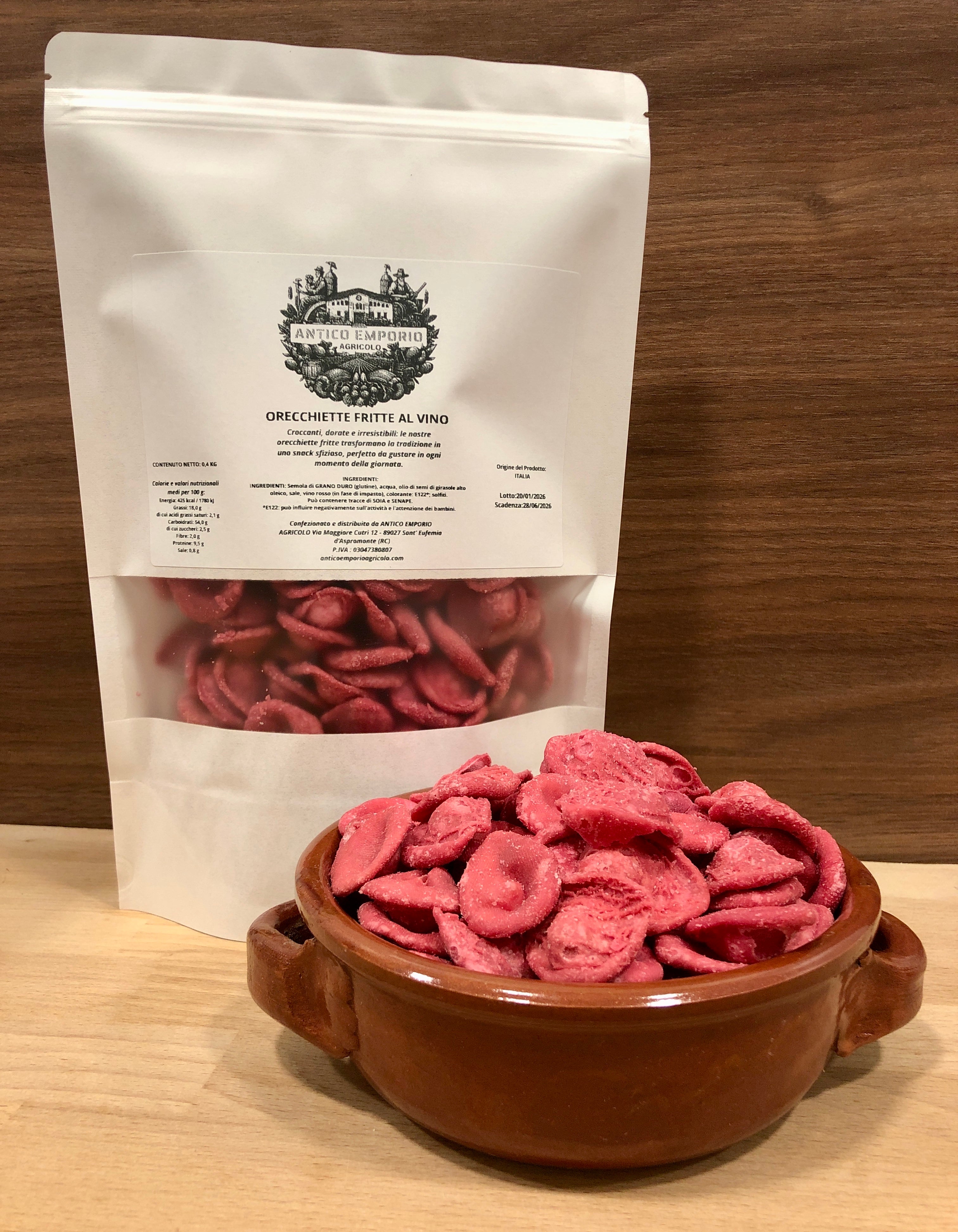 Orecchiette Fritte al Vino Rosso - Snack