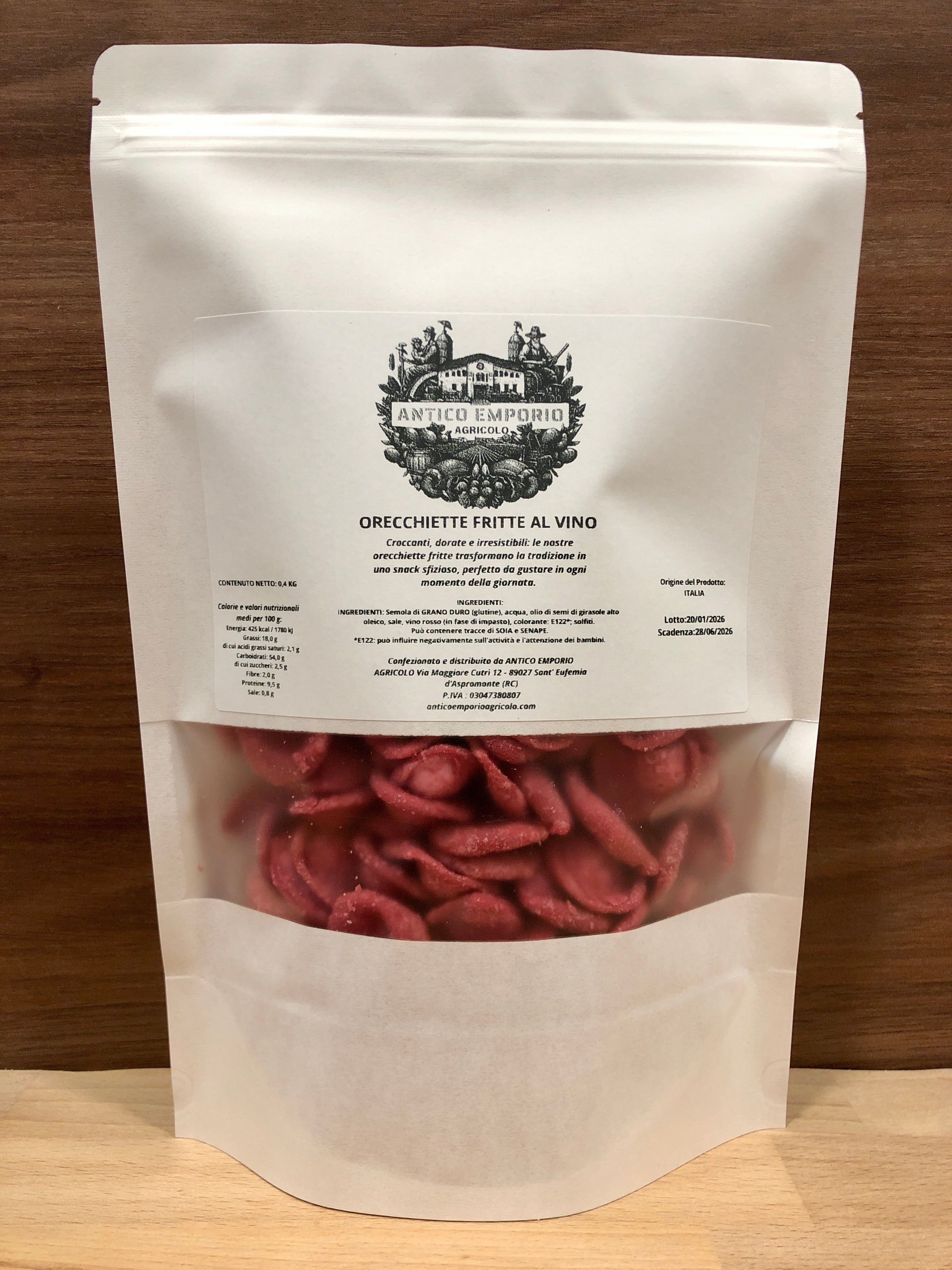Orecchiette Fritte al Vino Rosso - Snack