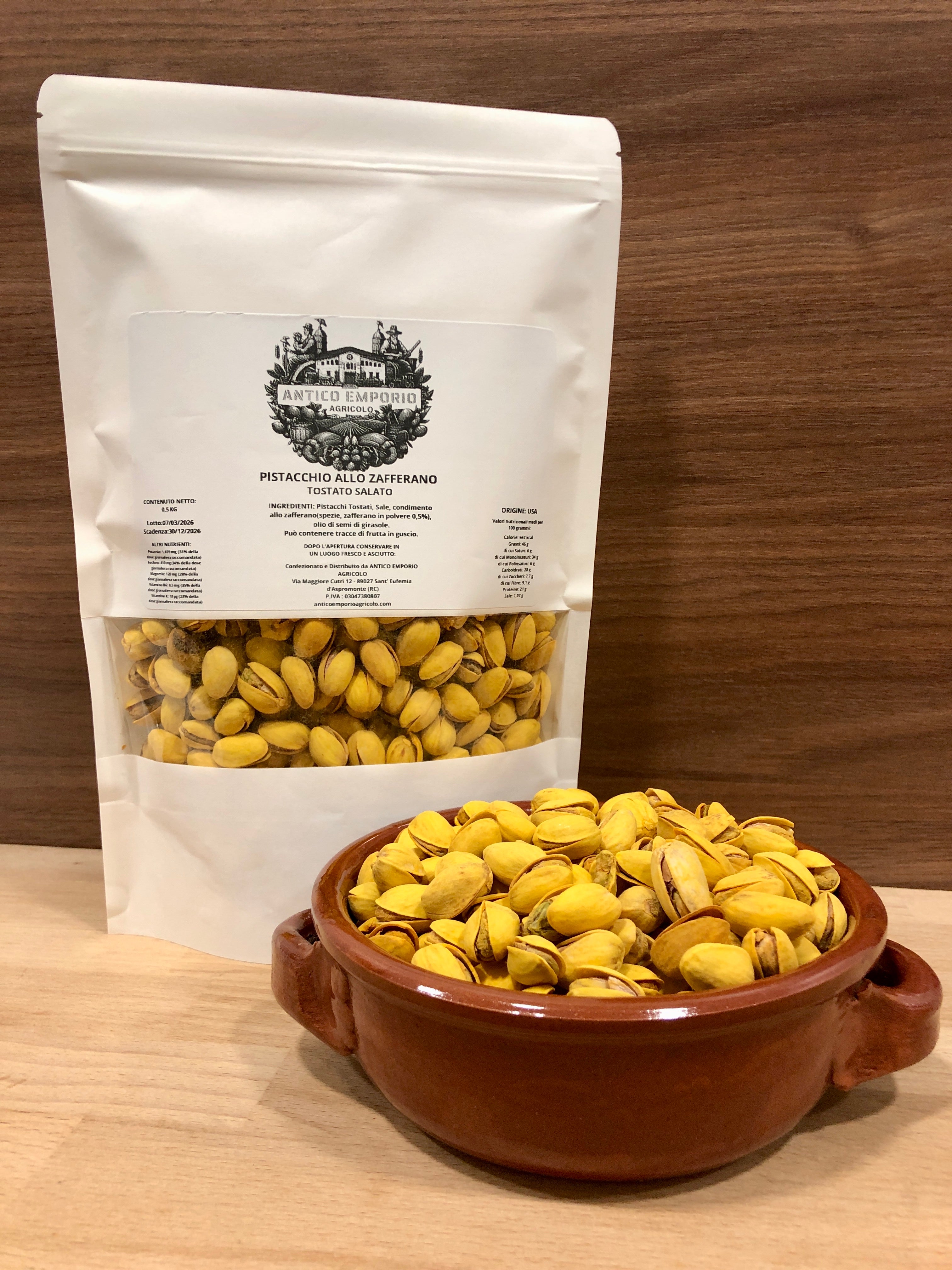 Pistacchio Tostato e Salato allo Zafferano