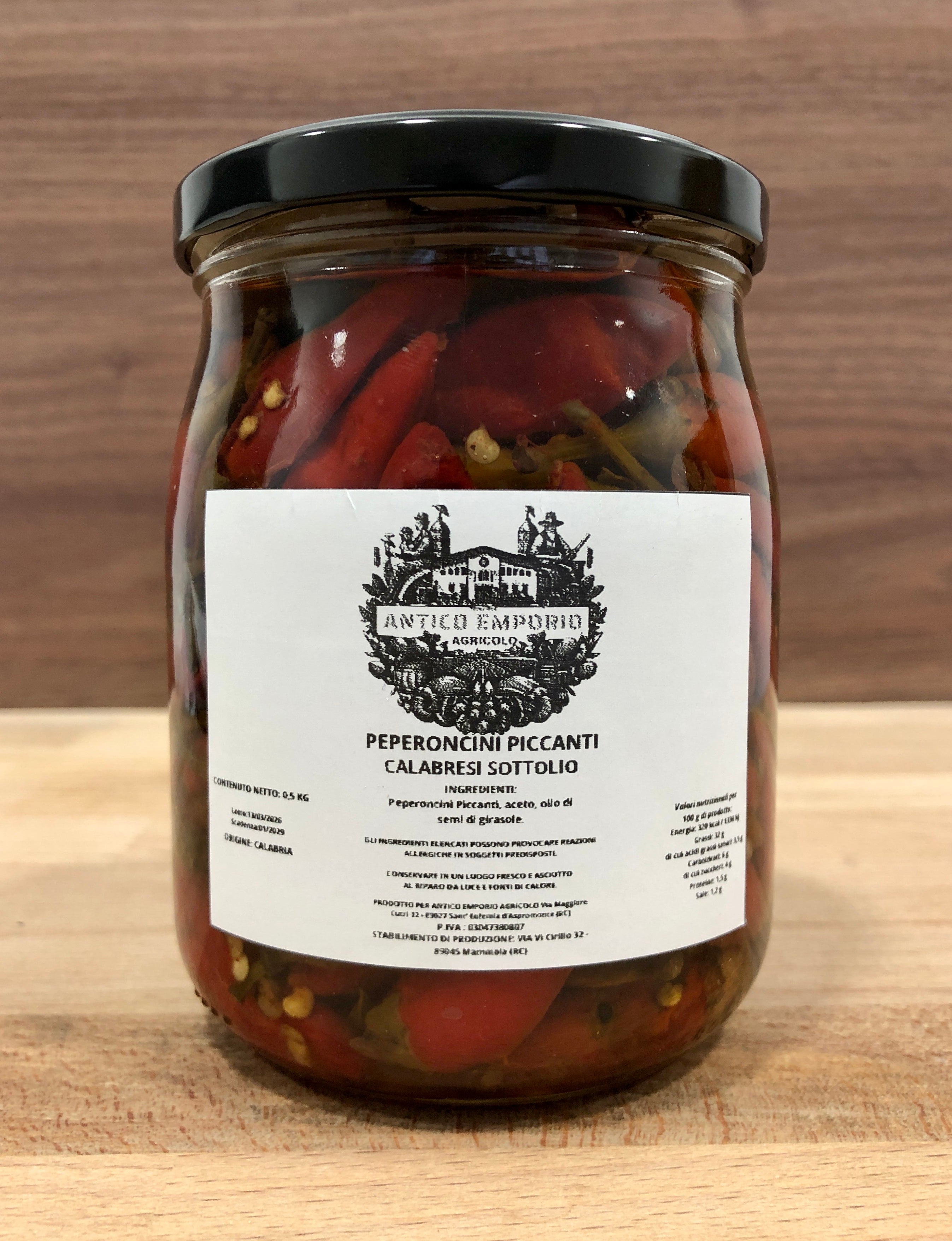Peperoncini Piccanti Calabresi Interi Sottolio