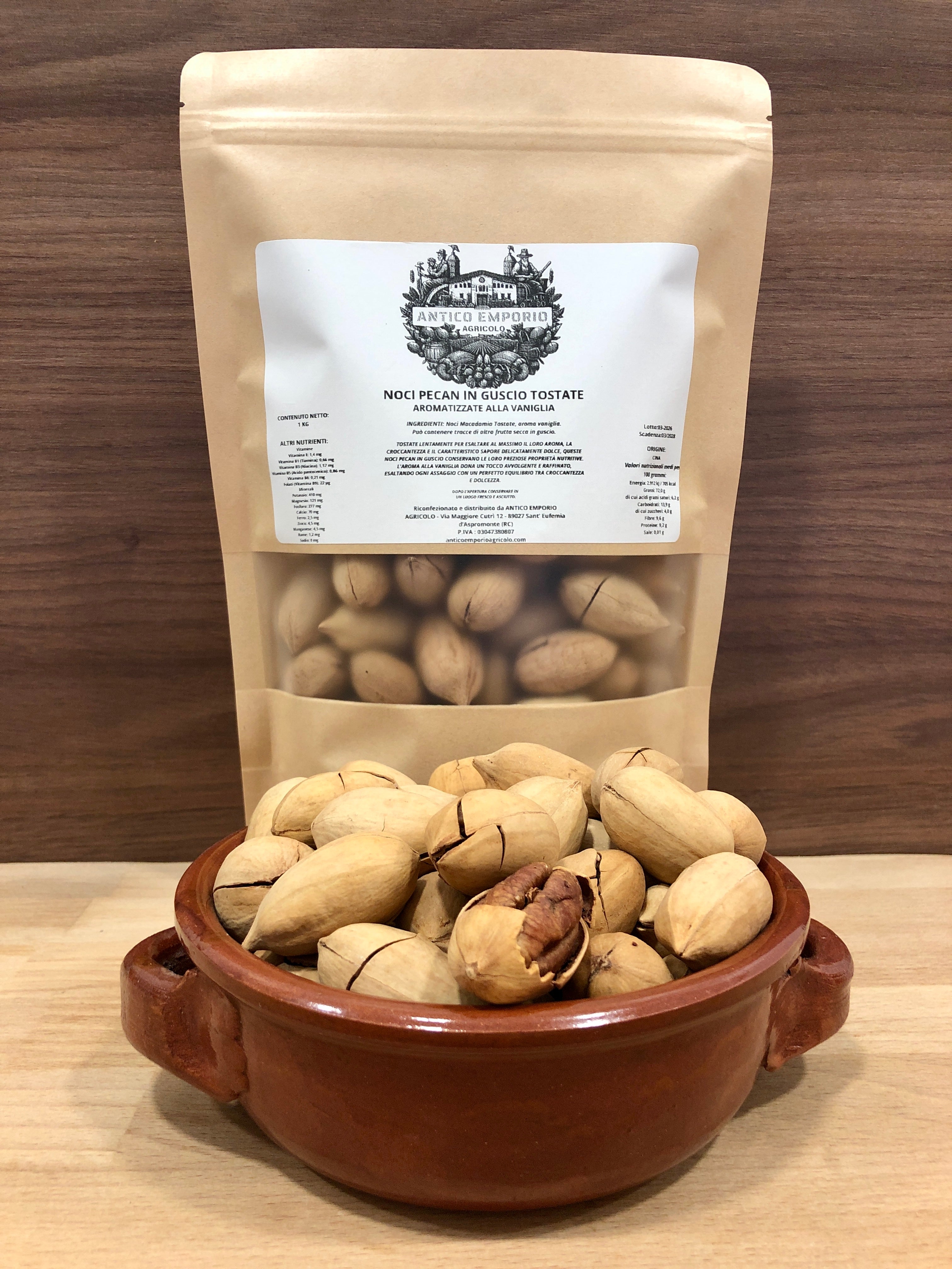 Noci Pecan Aroma Vaniglia in Guscio Tostate