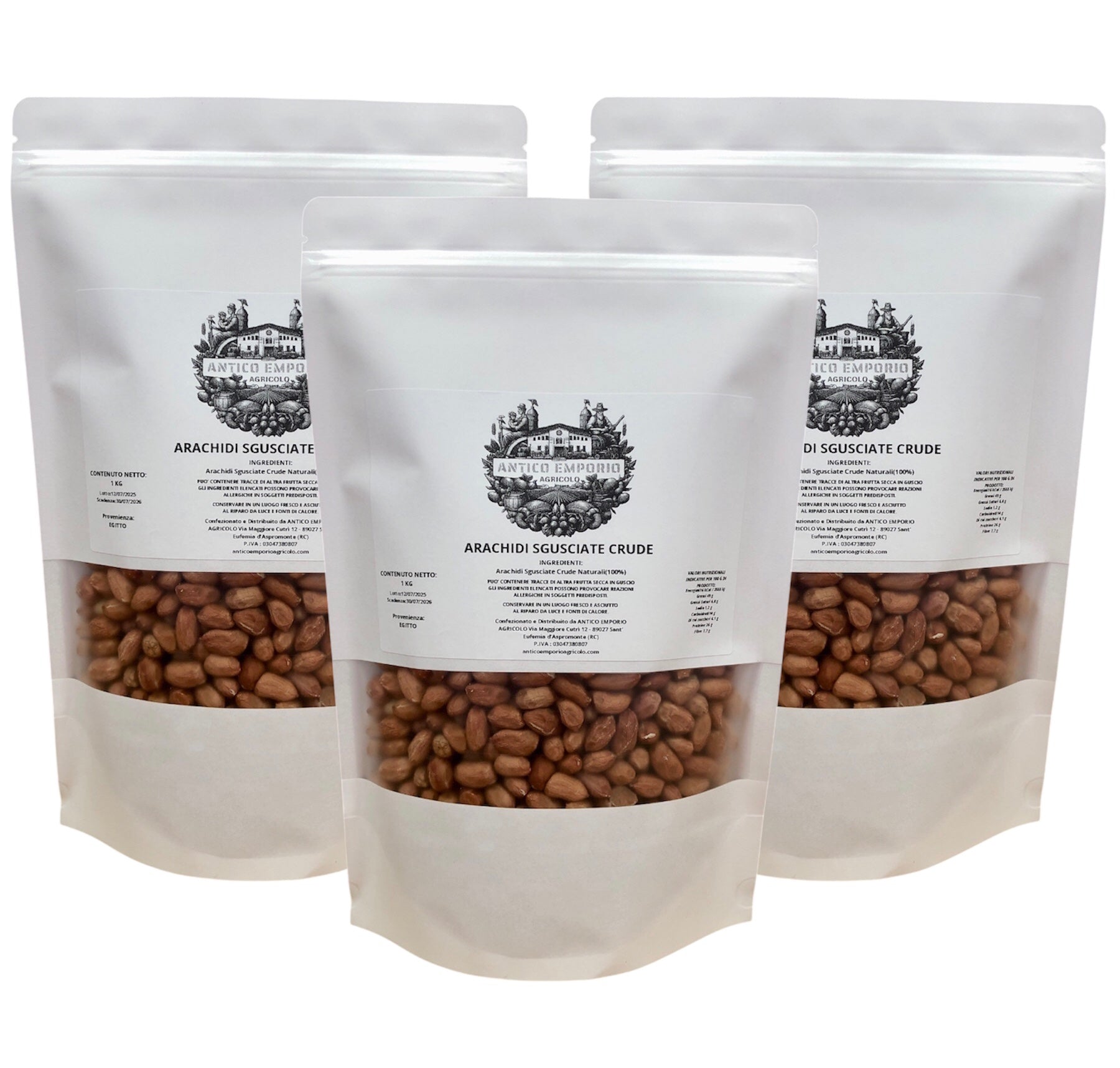 Arachidi Sgusciate Naturali Crude - Non Tostate e non Salate