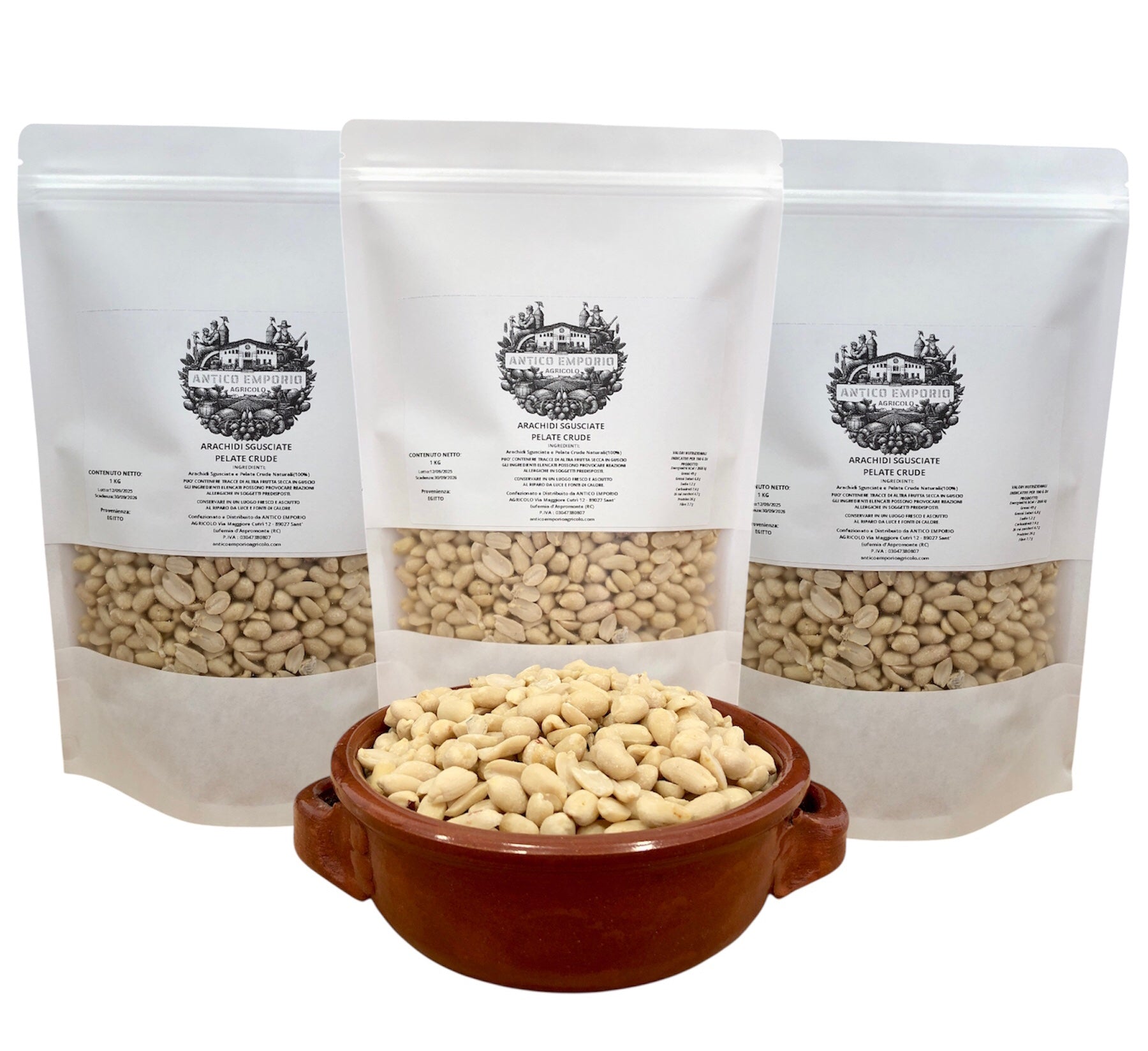 Arachidi Sgusciate Naturali Pelate e Crude