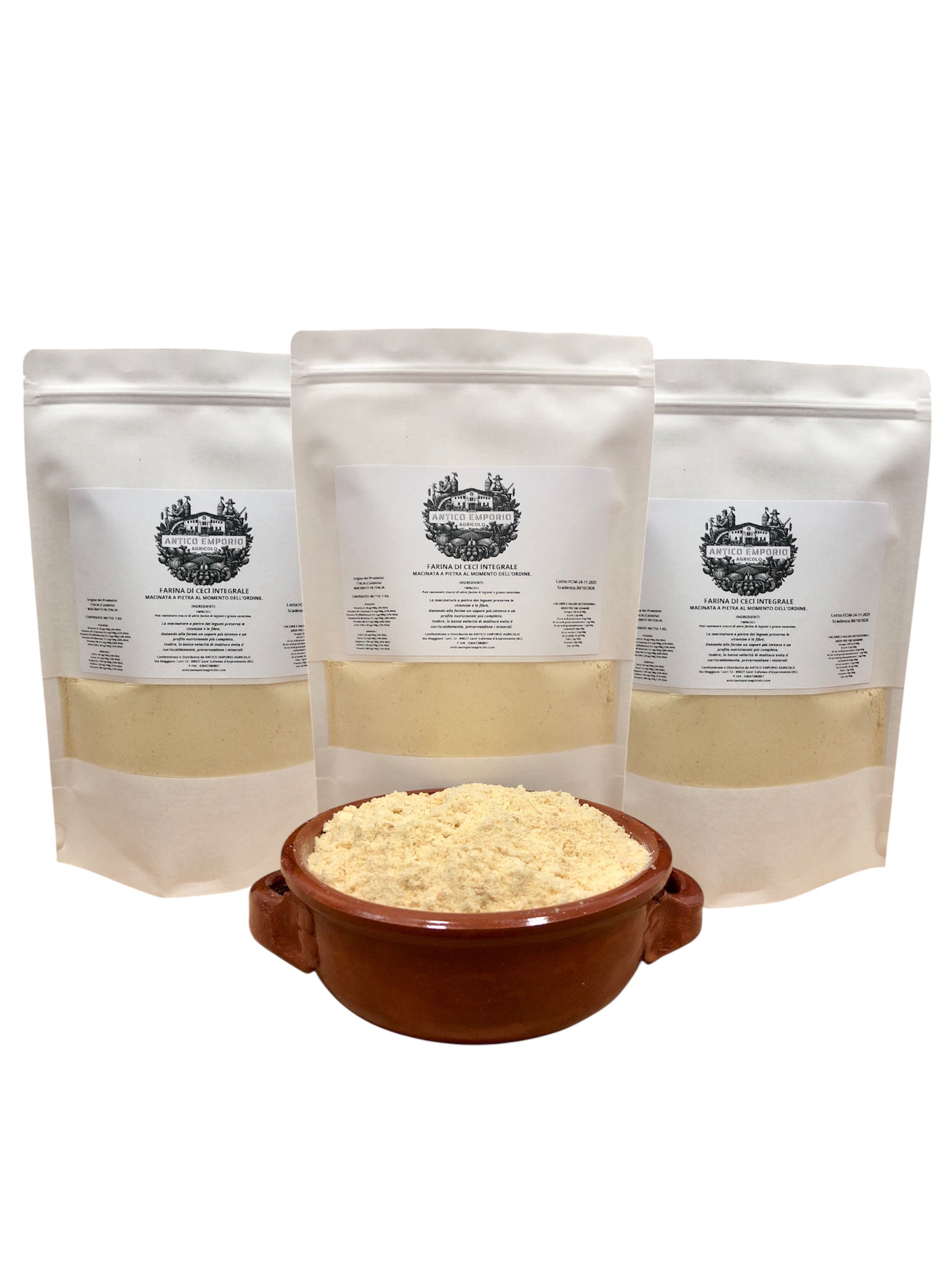 Farina di Ceci Italiani Integrale - Macinata a Pietra al Momento dell'Ordine
