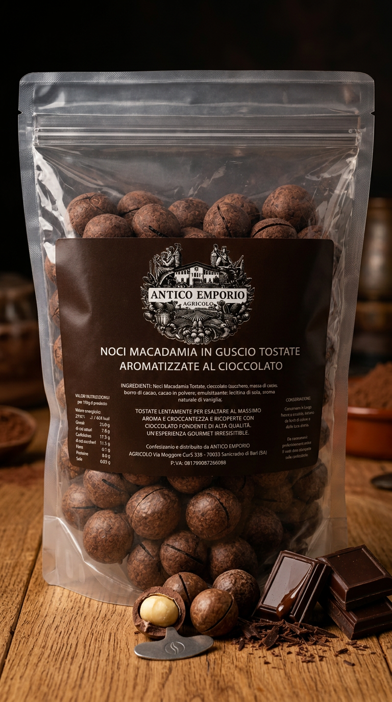 Noci Macadamia aroma cioccolato 500 g