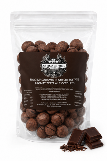 Noci Macadamia Aroma Cioccolato in Guscio Tostate - Pre-Crack